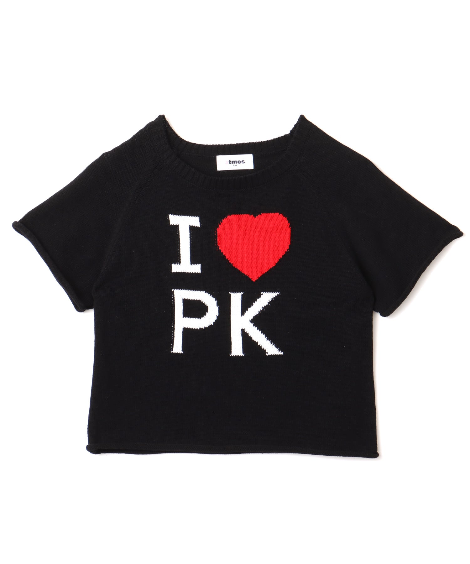 atmos pink I Love Pink Knit Top BLACK（アトモス ピンク アイ