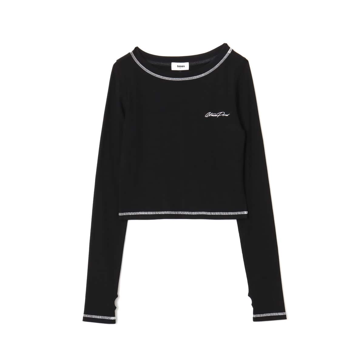 atmos pink Rib Long Sleeve T-shirt BLACKのメイン画像