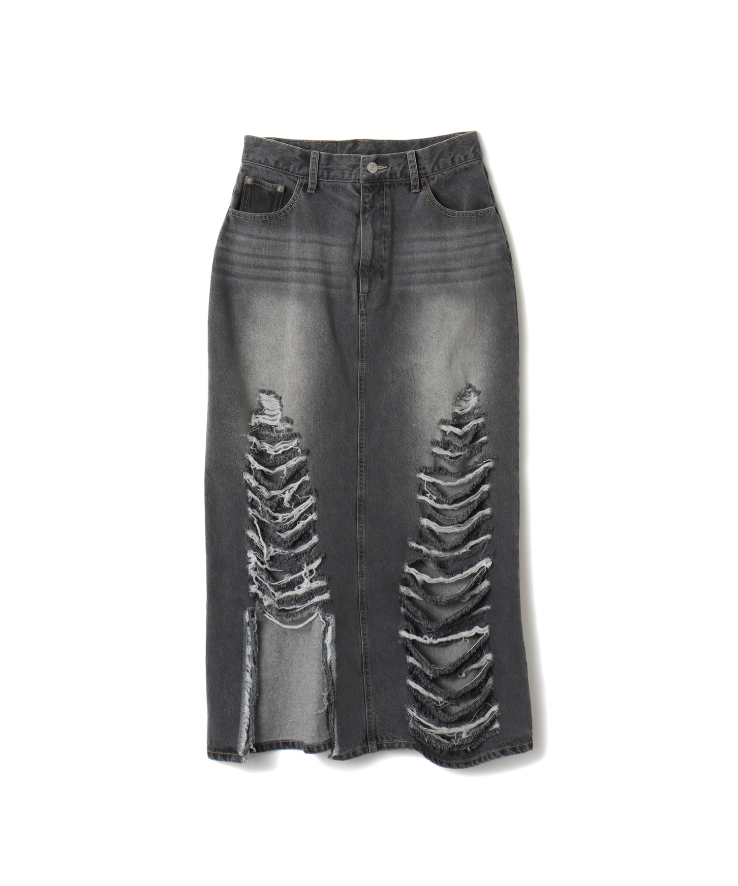atmos pink Damaged Long Skirt BLACKのメイン画像
