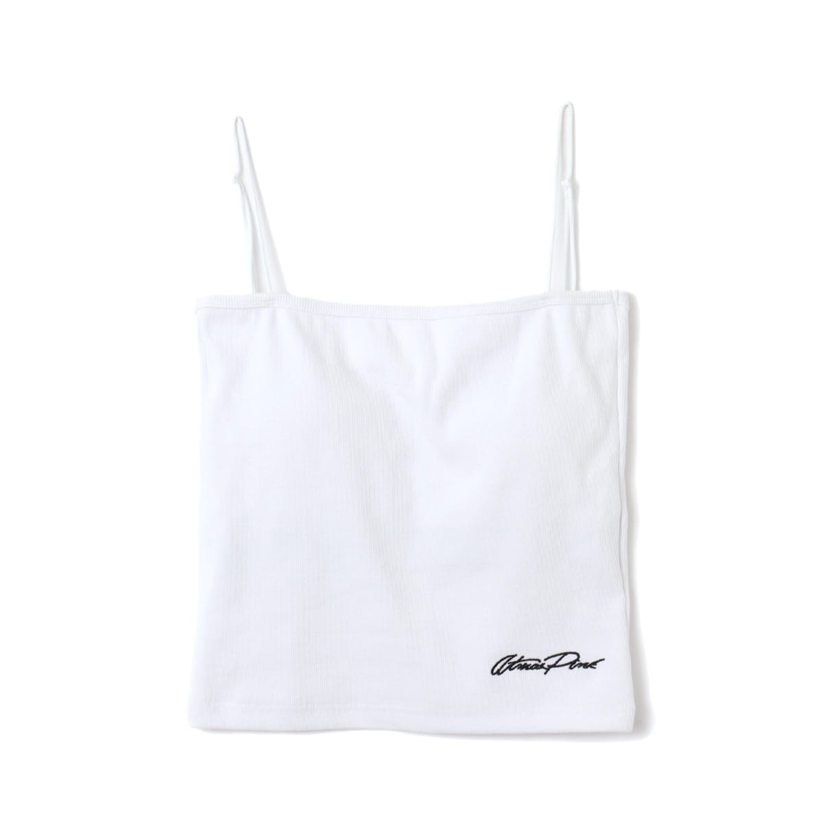 atmos pink Logo Embroidery Camisole WHITEのメイン画像