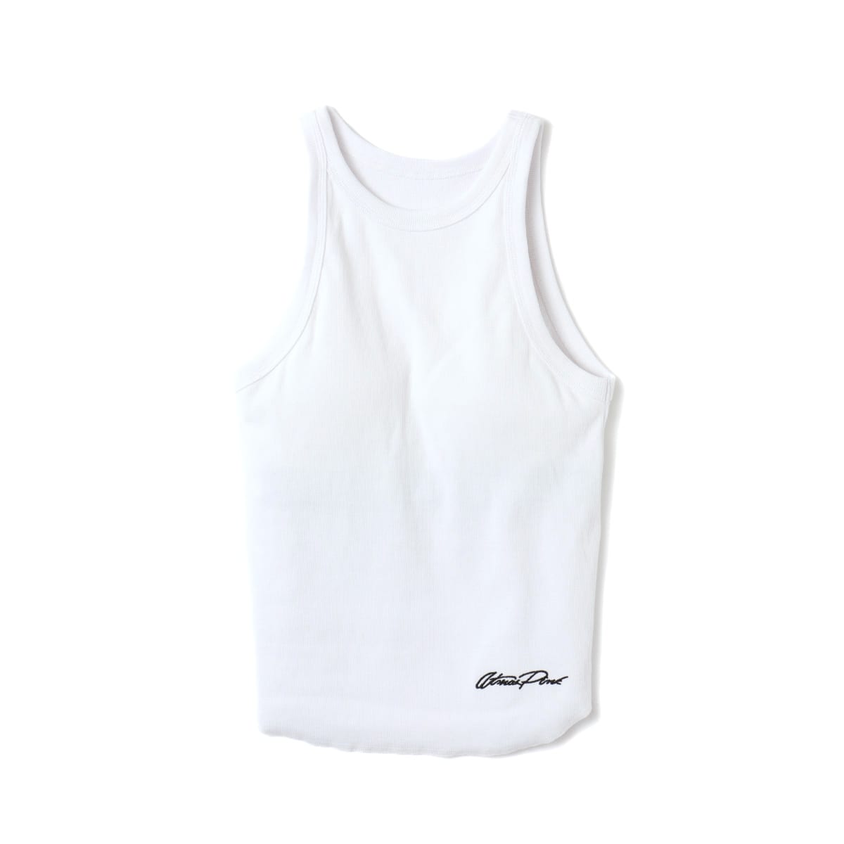 atmos pink Logo Embroidery Tank Top WHITEのメイン画像