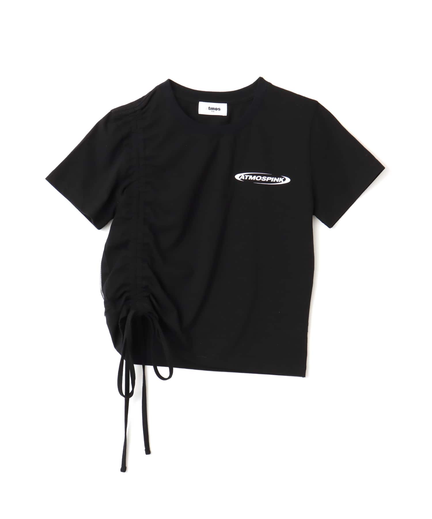 atmos pink Shirring Mini T-shirt BLACKのメイン画像