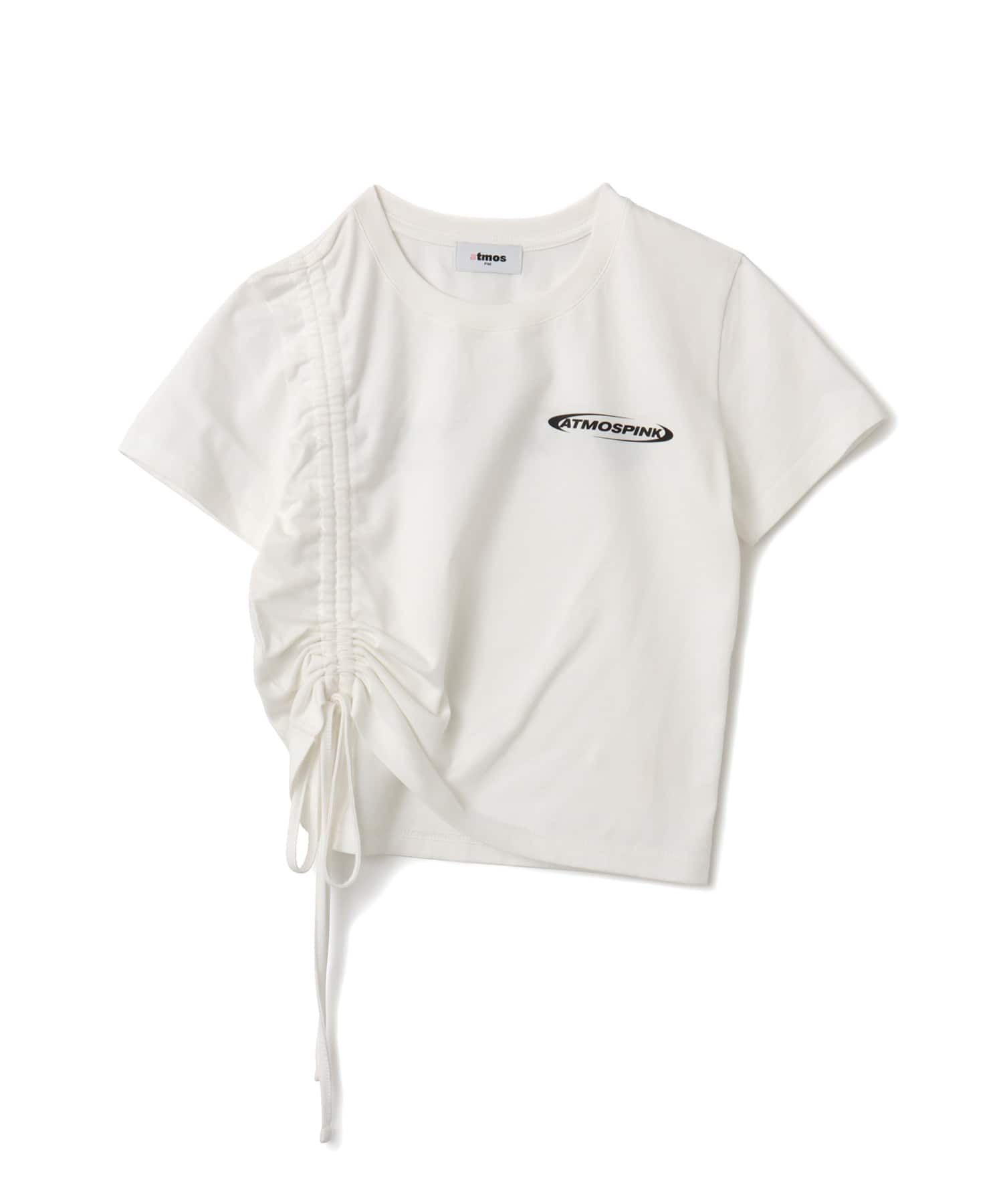 atmos pink Shirring Mini T-shirt WHITEのメイン画像