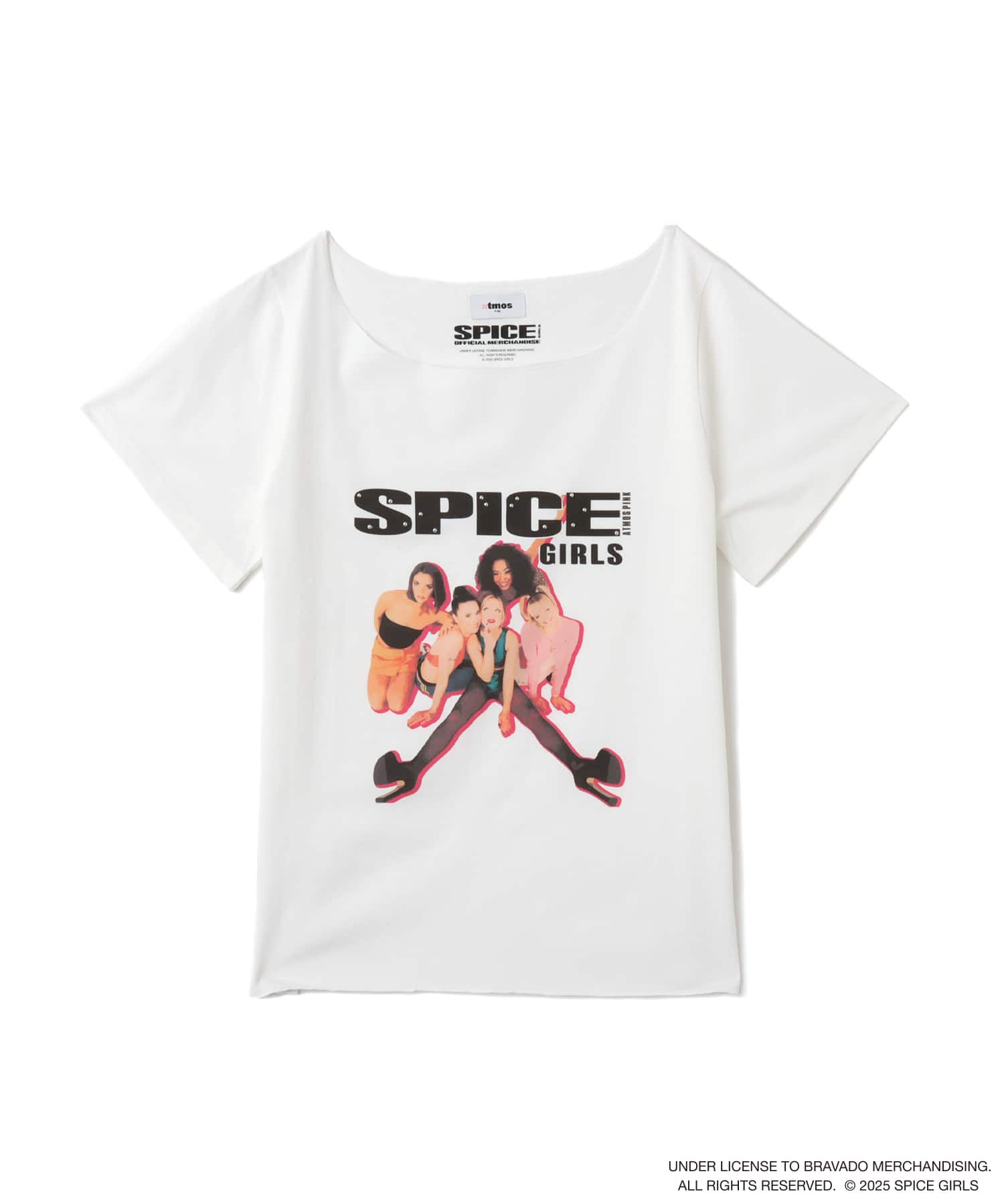 atmos pink x SPICE GIRLS One Shoulder T-shirt WHITEのメイン画像