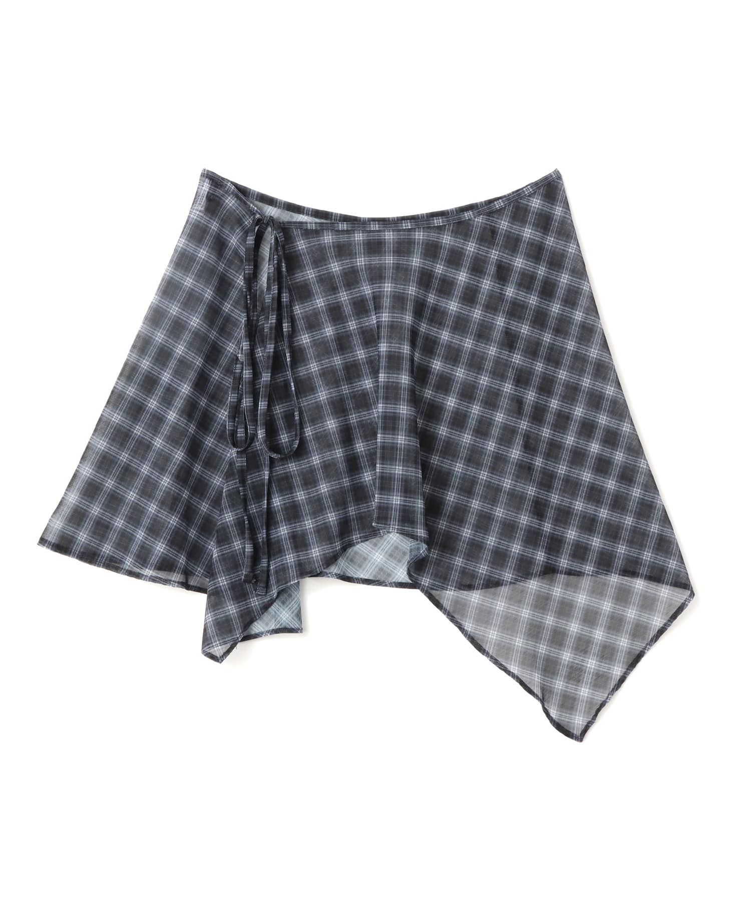 atmos pink Check Ciffon Wrap Skirt BLACKのメイン画像