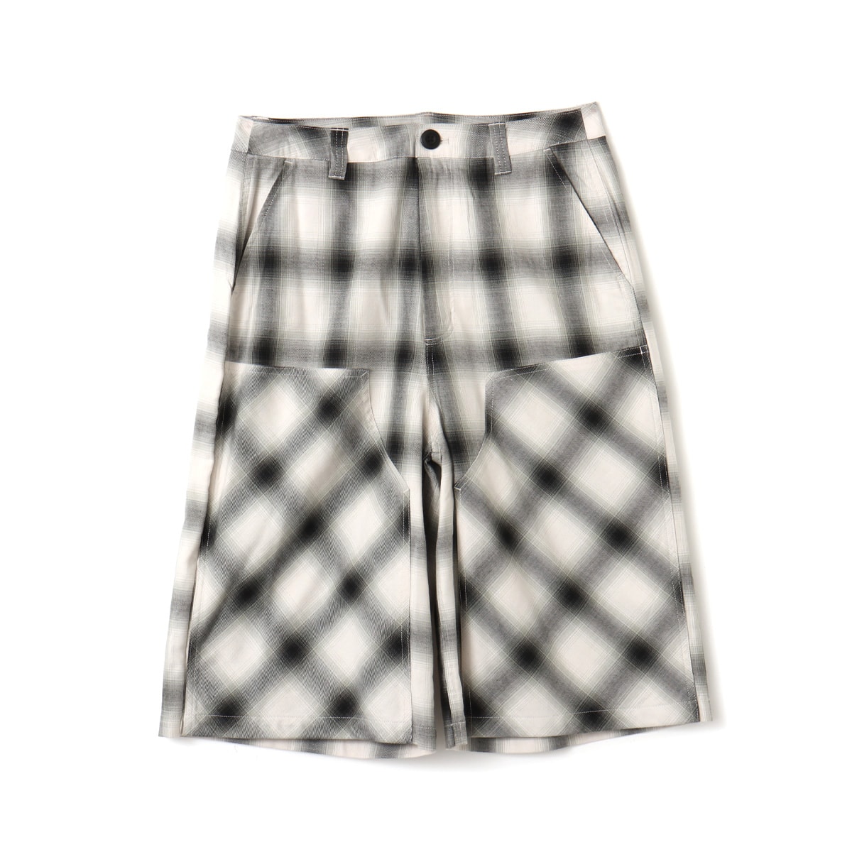 atmos pink Ombre Check Double Knee Half Pants BLACK