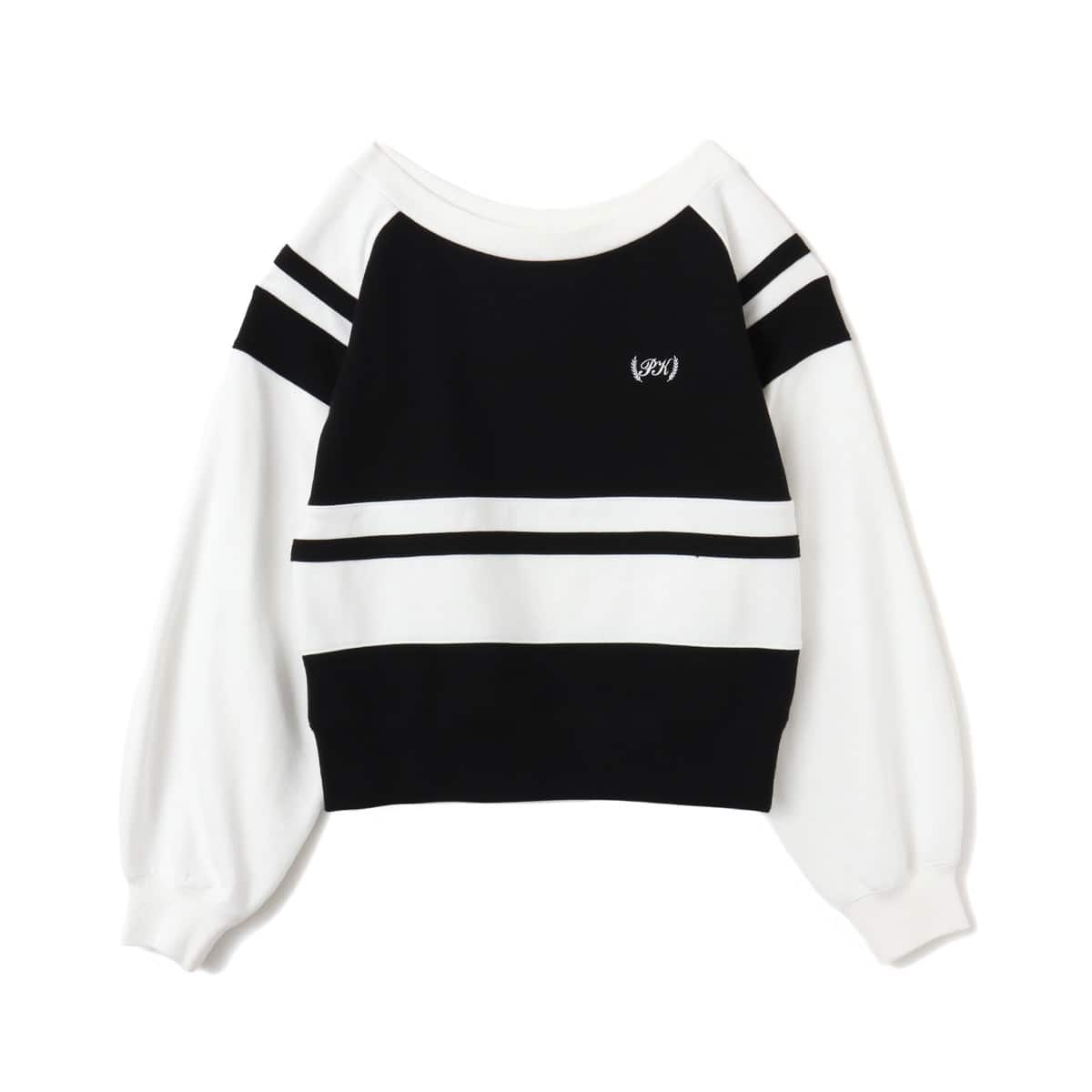 atmos pink Bell Sleeves Line Sweatshirt BLACKのメイン画像