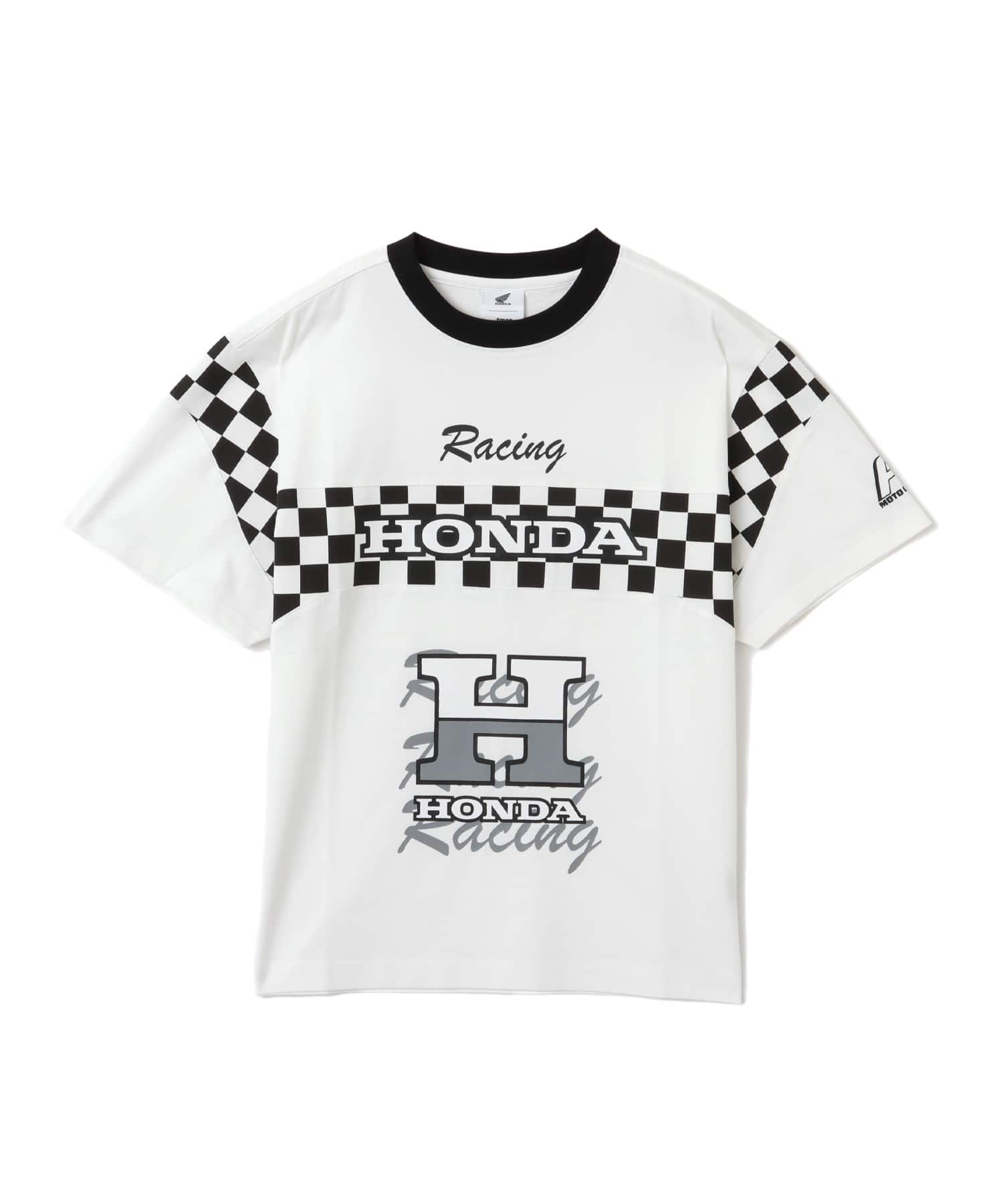 HONDA x atmos pink Racing Over T-shirt WHITEのメイン画像