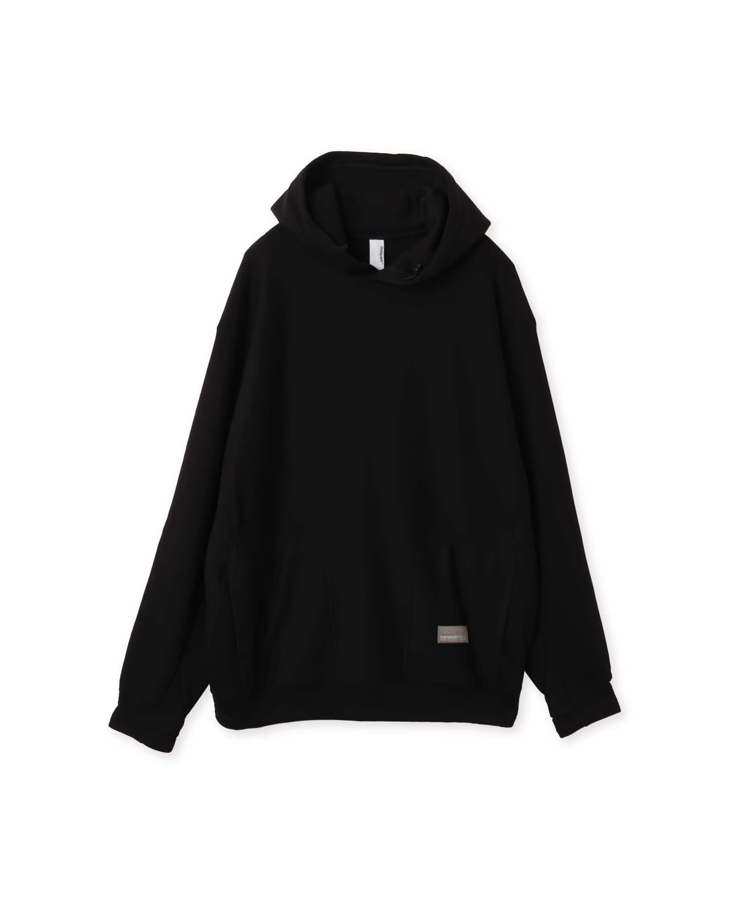 Poliquant THE LINKED SINGLE PART L/S  HOODED SWEATSHIRT BLACKのメイン画像