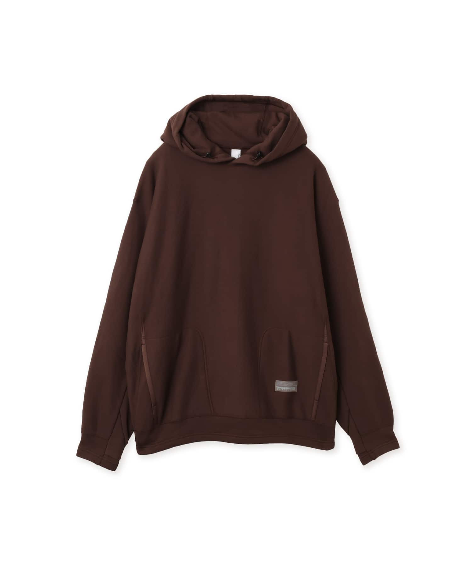 Poliquant THE LINKED SINGLE PART L/S  HOODED SWEATSHIRT BROWNのメイン画像