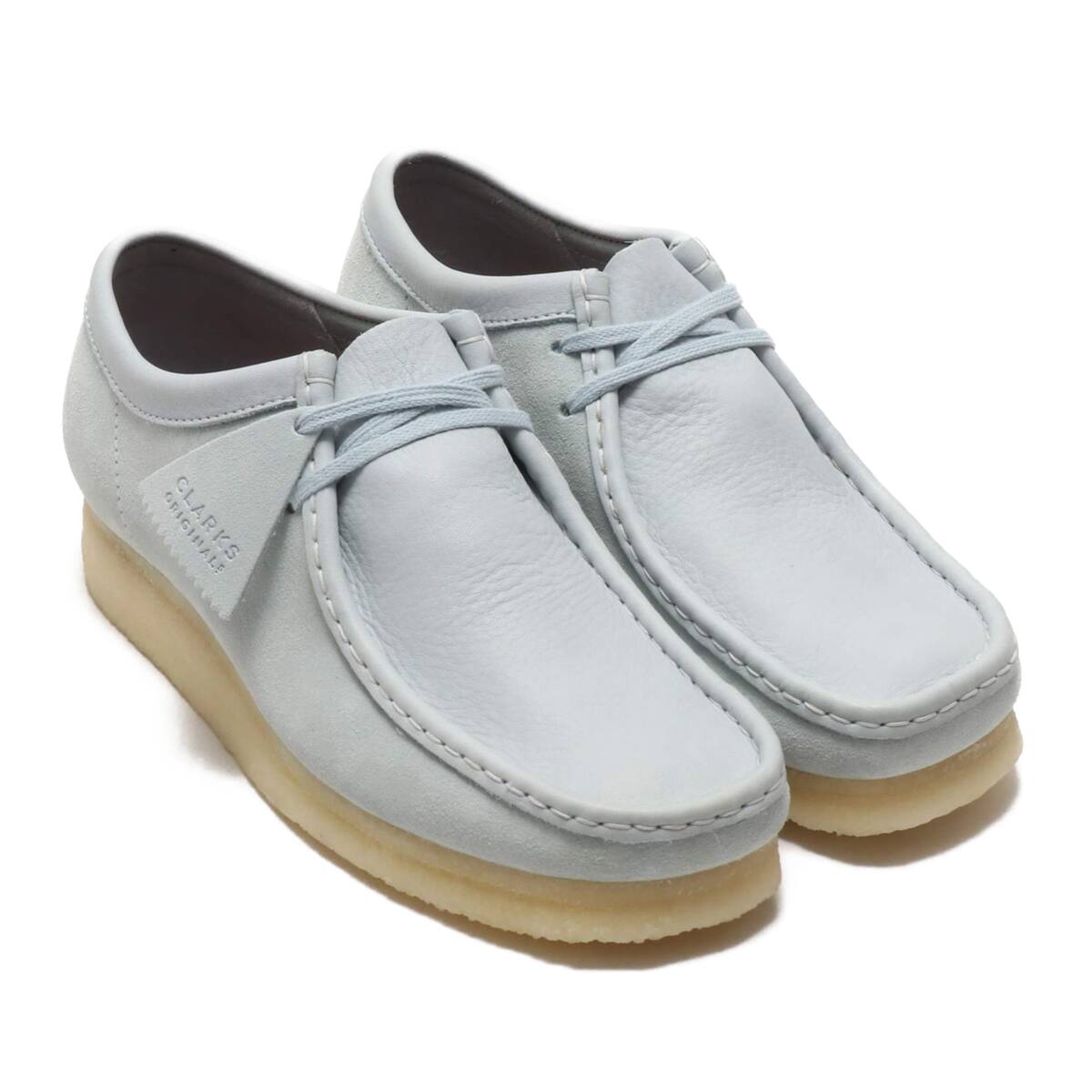 clarks wallabees light blue
