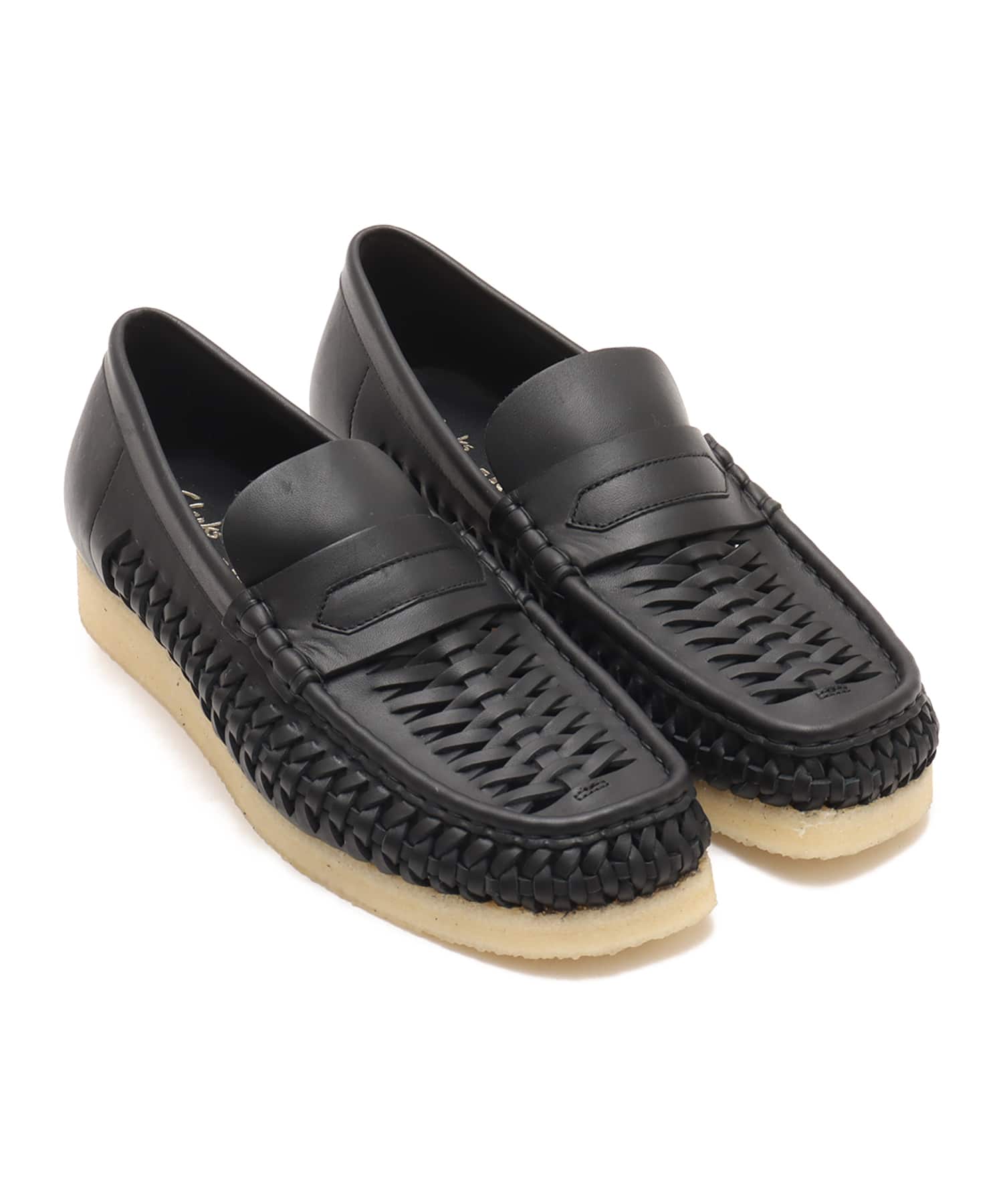 Clarks WB Penny Weave Black Leatherのメイン画像