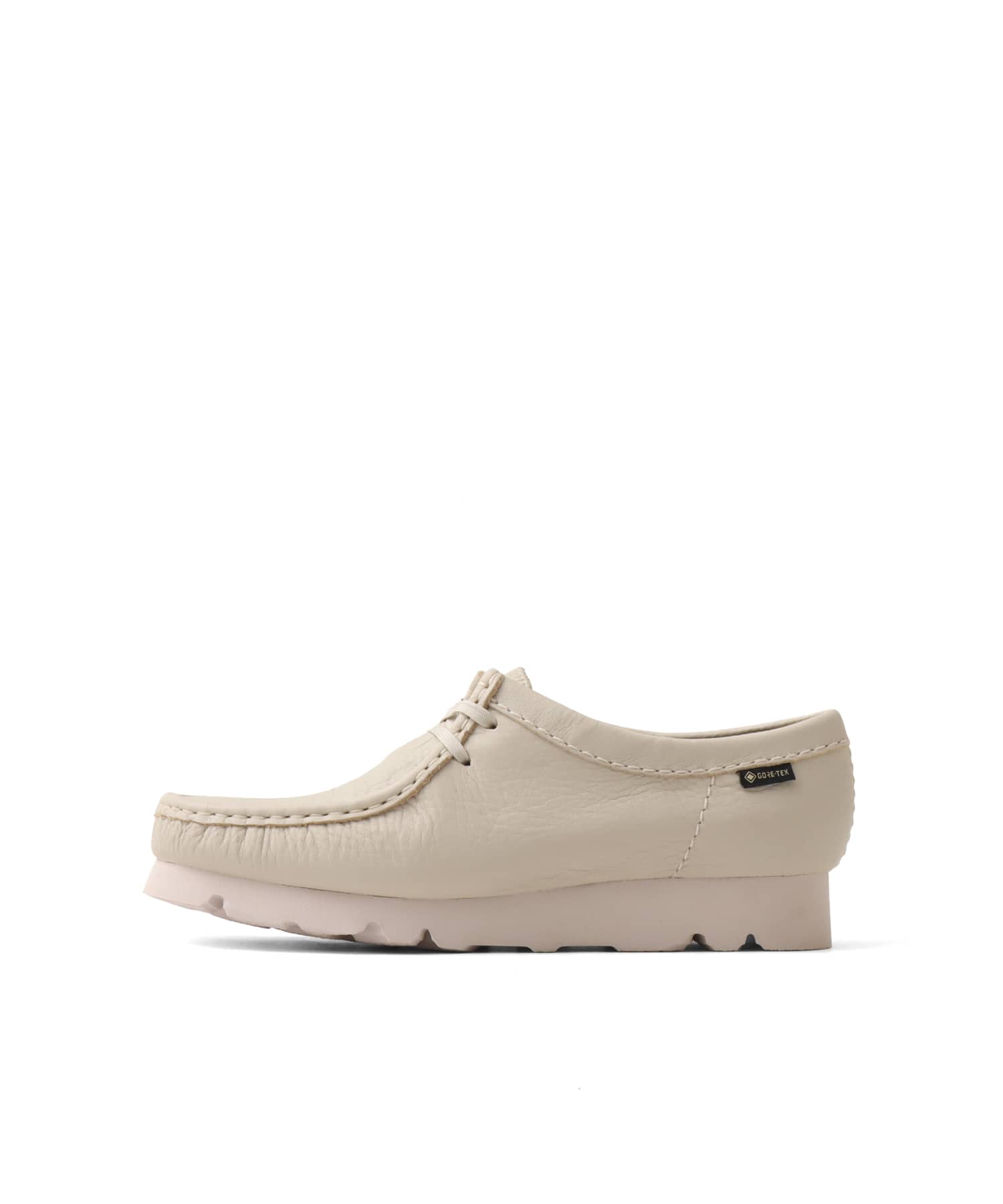 Clarks Wallabee.GTX White Leatherのメイン画像