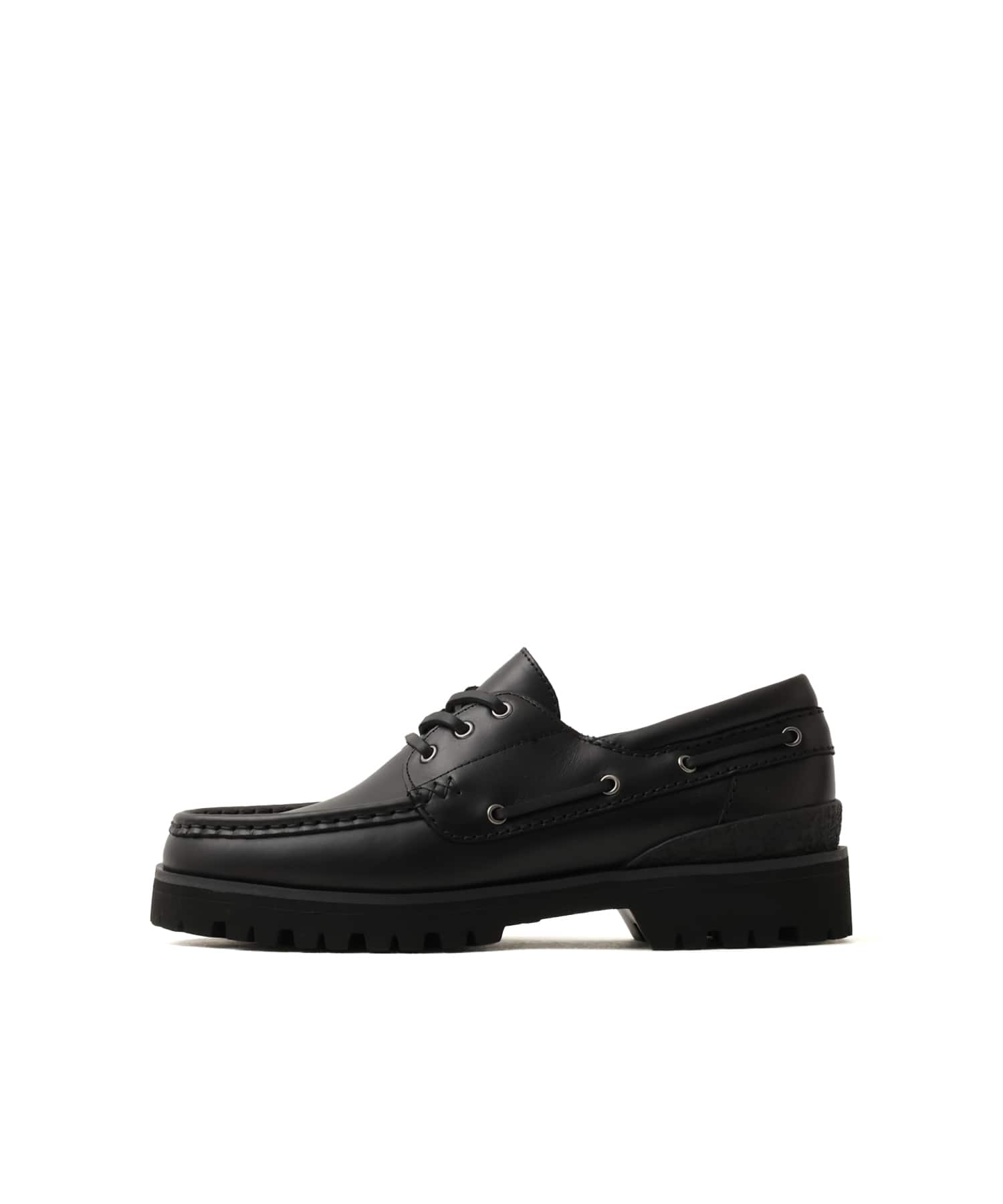 CLARKS Yukoner Boat Black Leatherのメイン画像