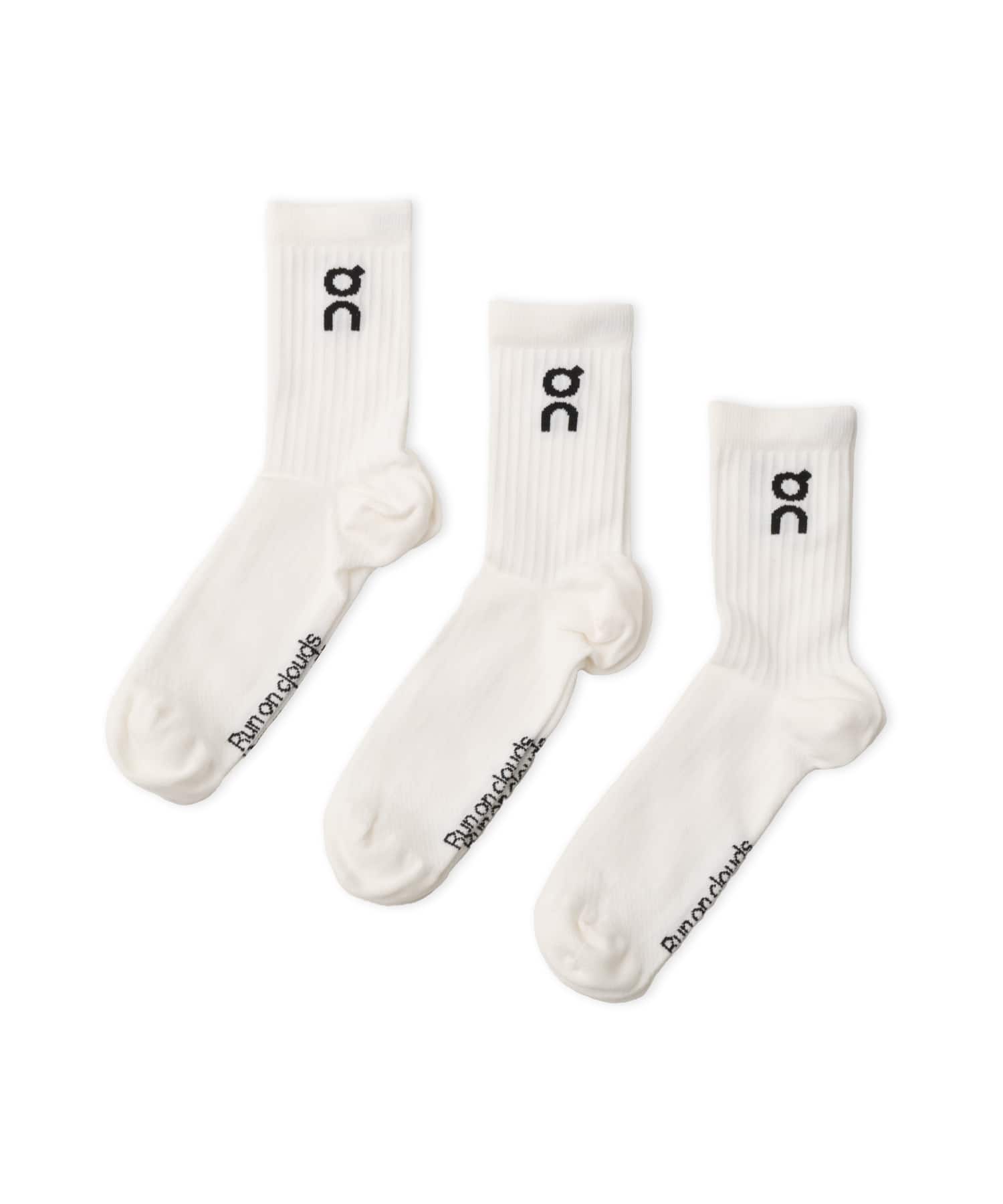 On Logo Sock High 3P WHITEのメイン画像