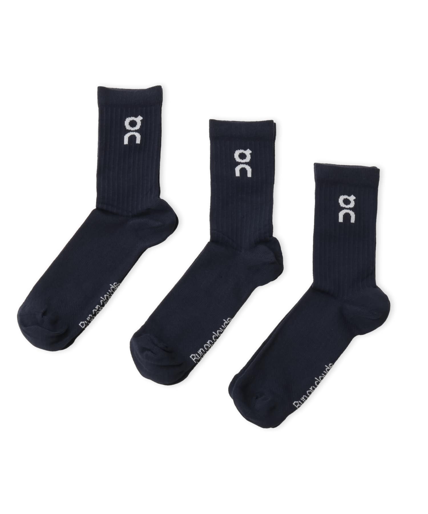 On Logo Sock High 3P NAVYのメイン画像