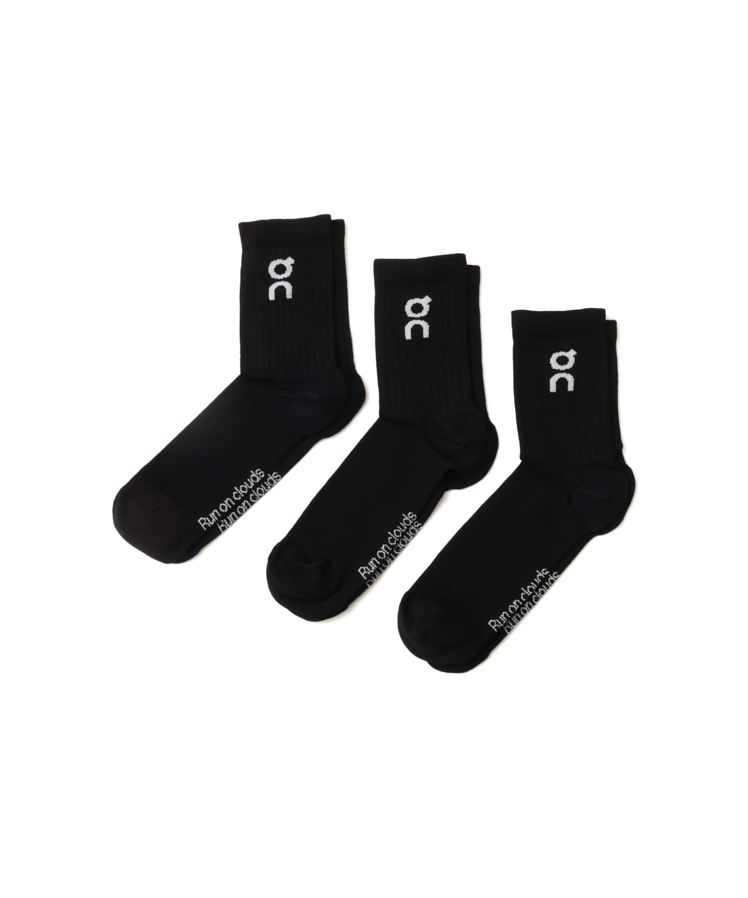 On LOGO SOCK HIGH 3P 1 U BLACKのメイン画像
