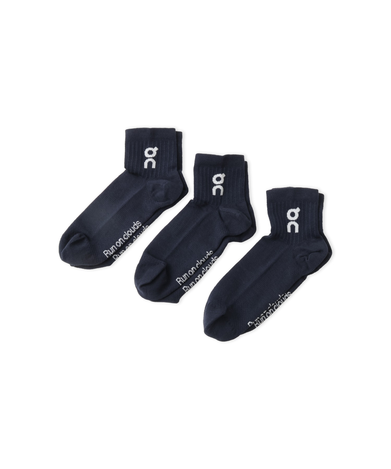 On LOGO SOCK MID 3P 1 U NAVYのメイン画像