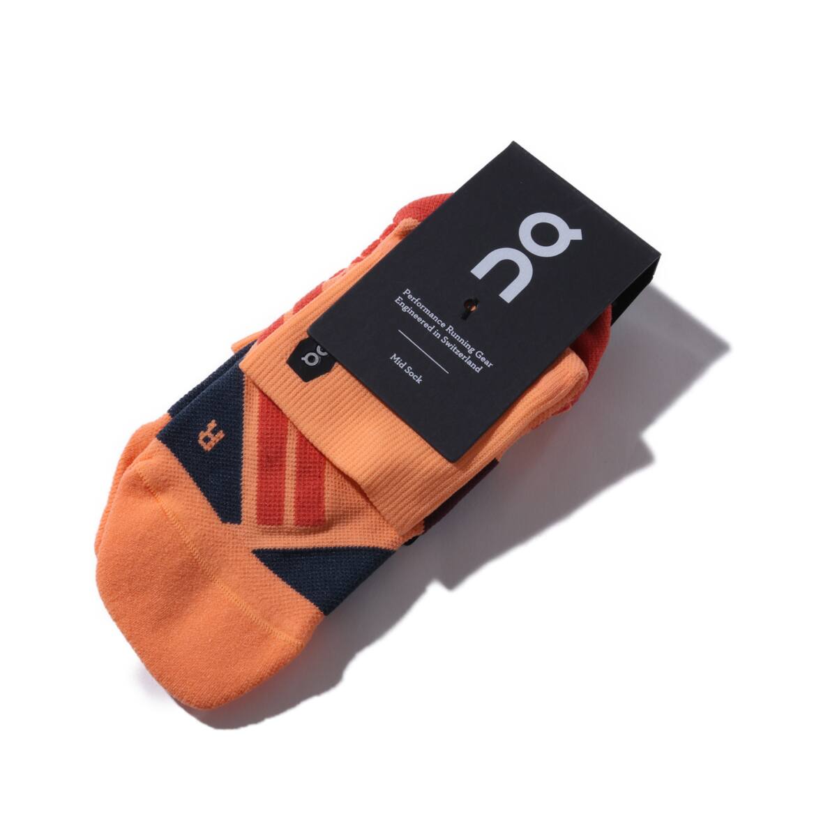 On Mid Sock Coral/Navyのメイン画像