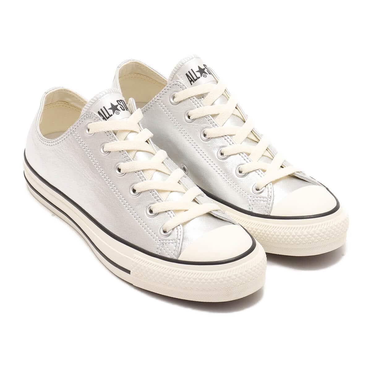 CONVERSE LEATHER ALL STAR(R) OX SILVER