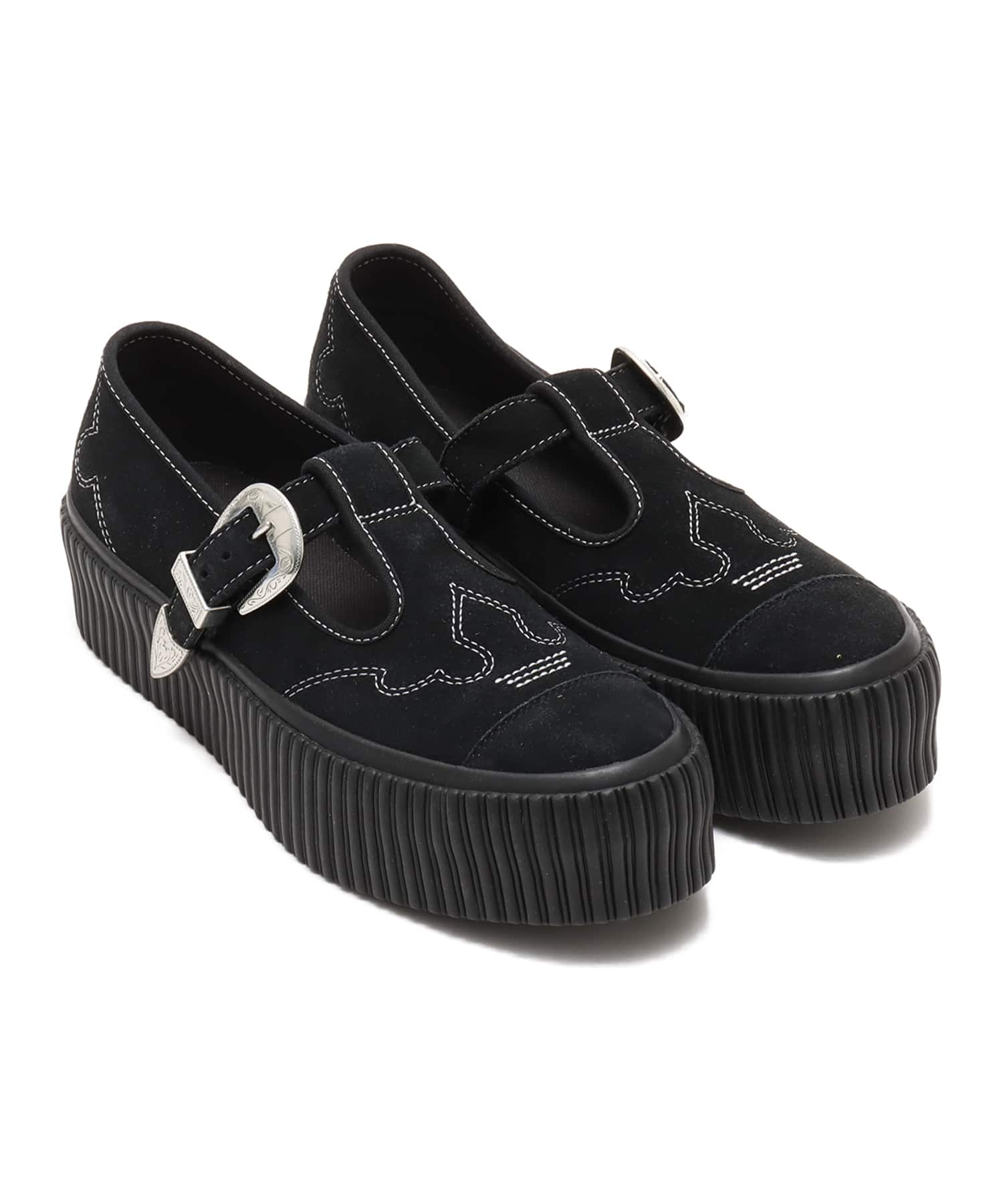 CONVERSE ALL STAR LIFTD RIBTAPE T-STRAP WT OX BLACKのメイン画像