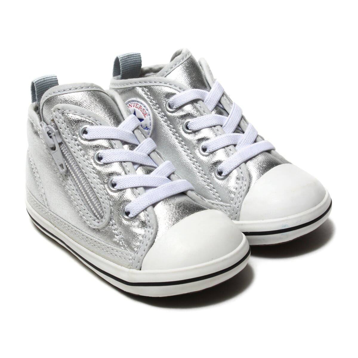 baby silver converse