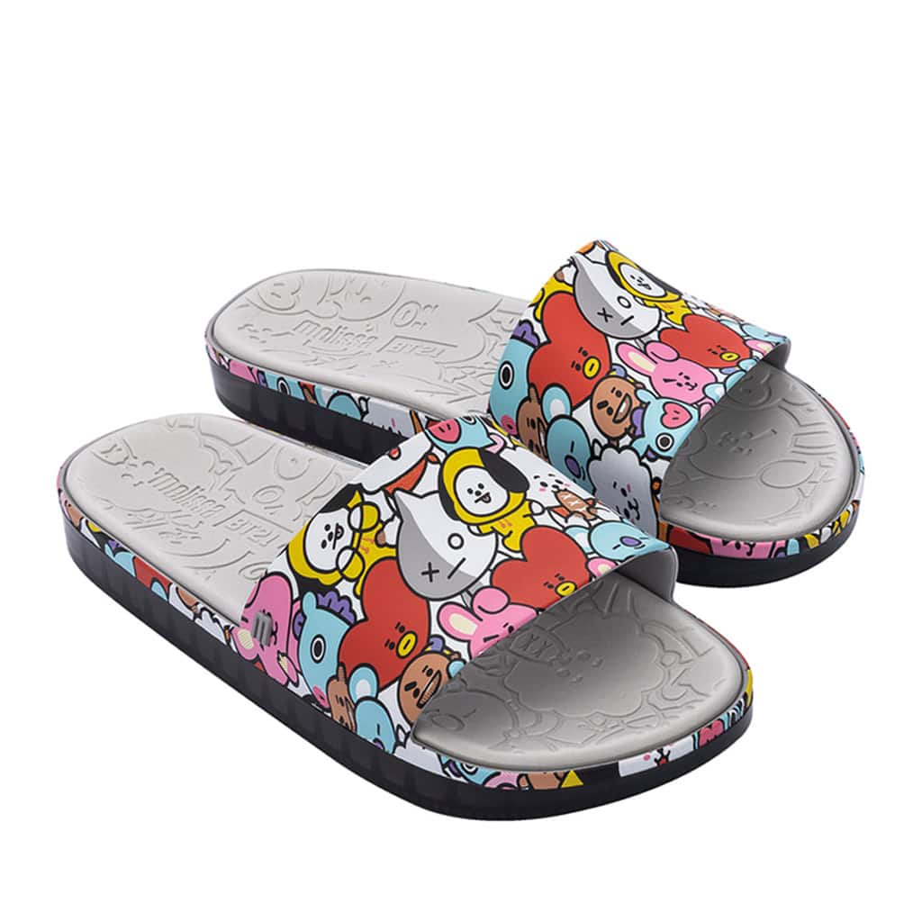 MELISSA BEACH SLIDE NEXT GEN + BT21 AD GREY 21FA-Sのメイン画像