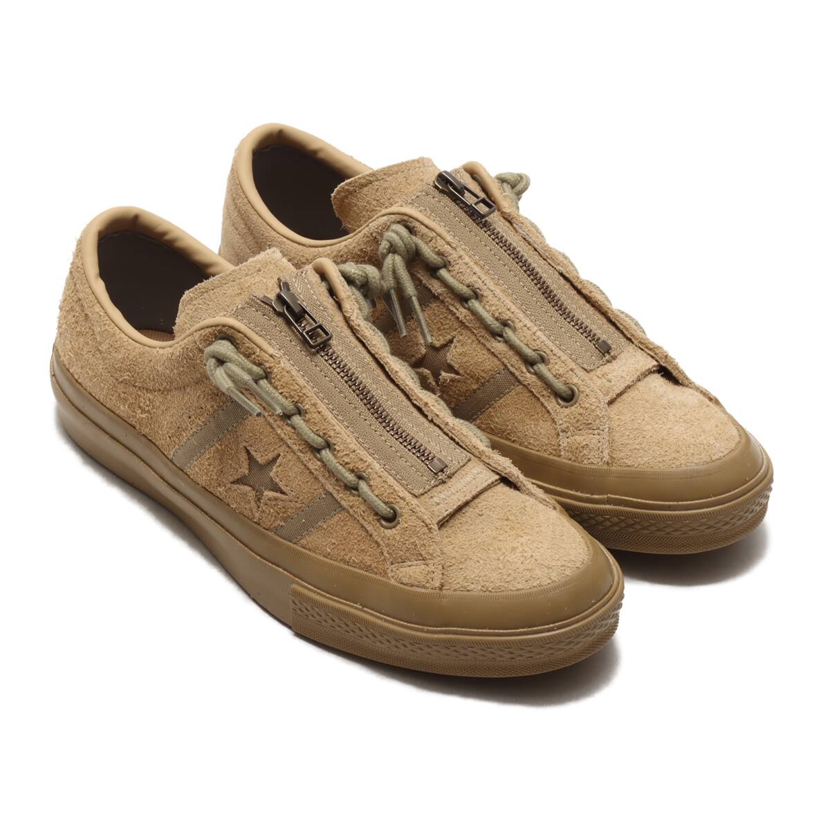 CONVERSE STAR&BARS CENTERZIP SUEDE OX コヨーテ 20FW-I_photo_large