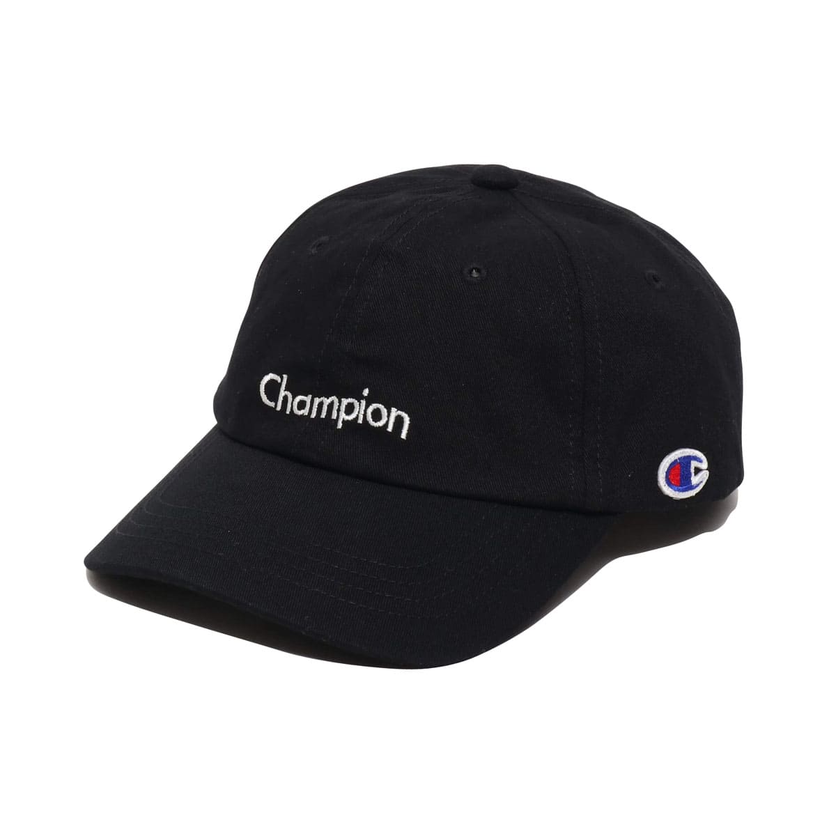 CHAMPION ウェーブ ロゴ ツイル ロー キャップ クロ 18FA-Iのメイン画像
