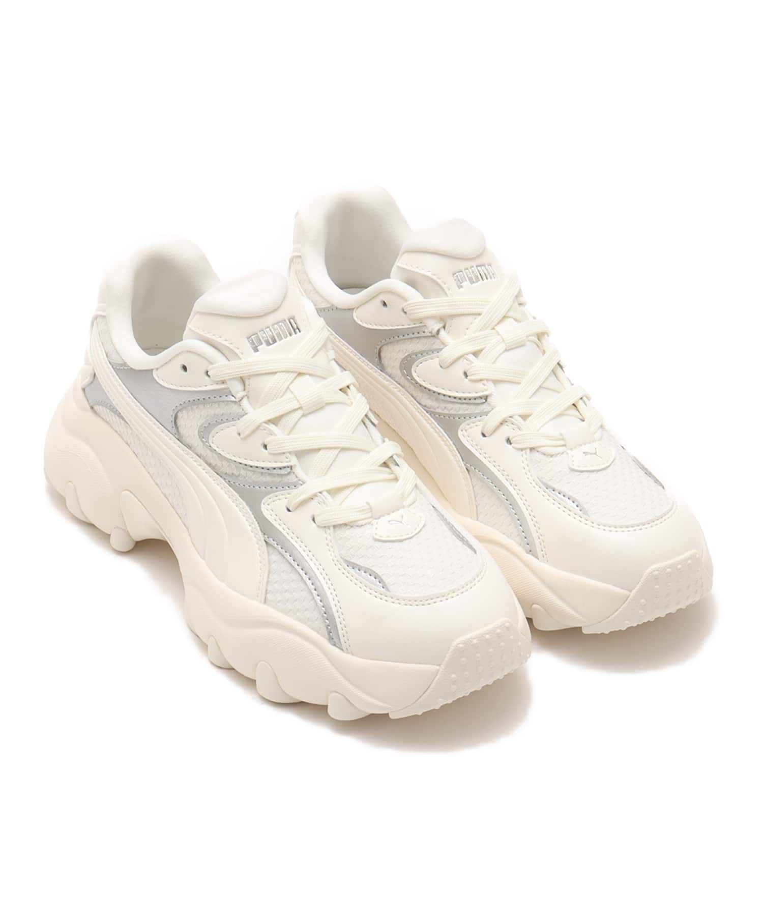 PUMA PULSAR LITE SHINMERY WNS WARM WHITE-PUMA SILVERのメイン画像