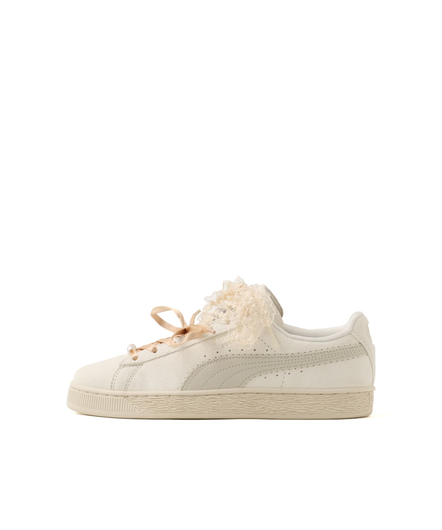 PUMA SUEDE BLOOM WNS FROSTED IVORY-SILVER FOGのメイン画像