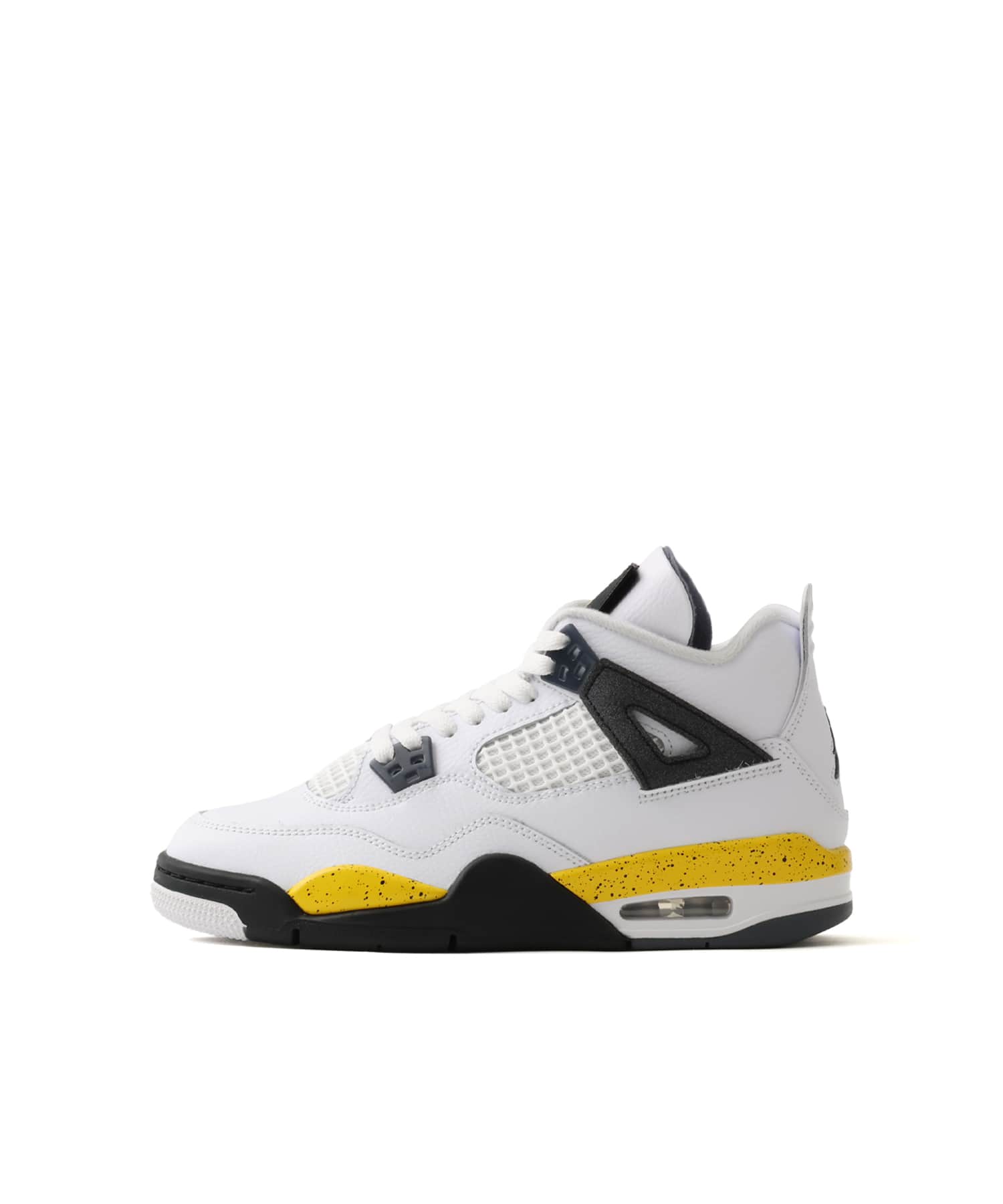 JORDAN BRAND AIR JORDAN 4 RETRO GS WHITE/TOUR YELLOW-DK BLUE GREY-BLACKのメイン画像
