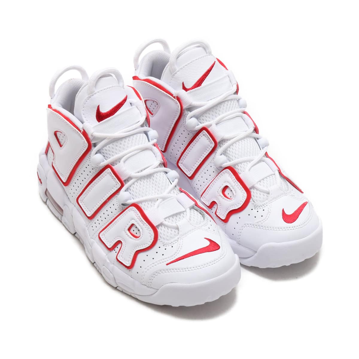 nike air more uptempo red white