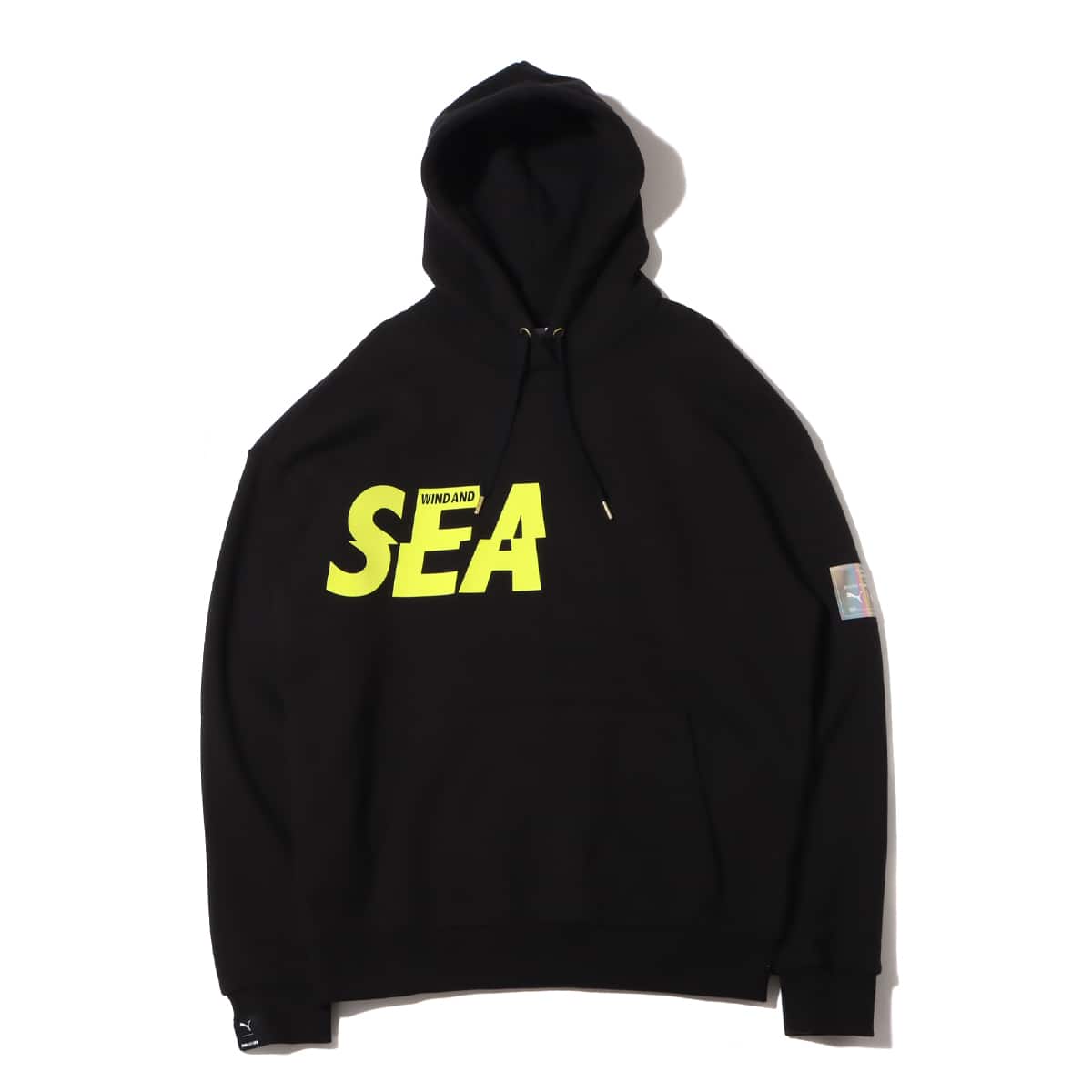 【L】wind and sea black hooded パーカー