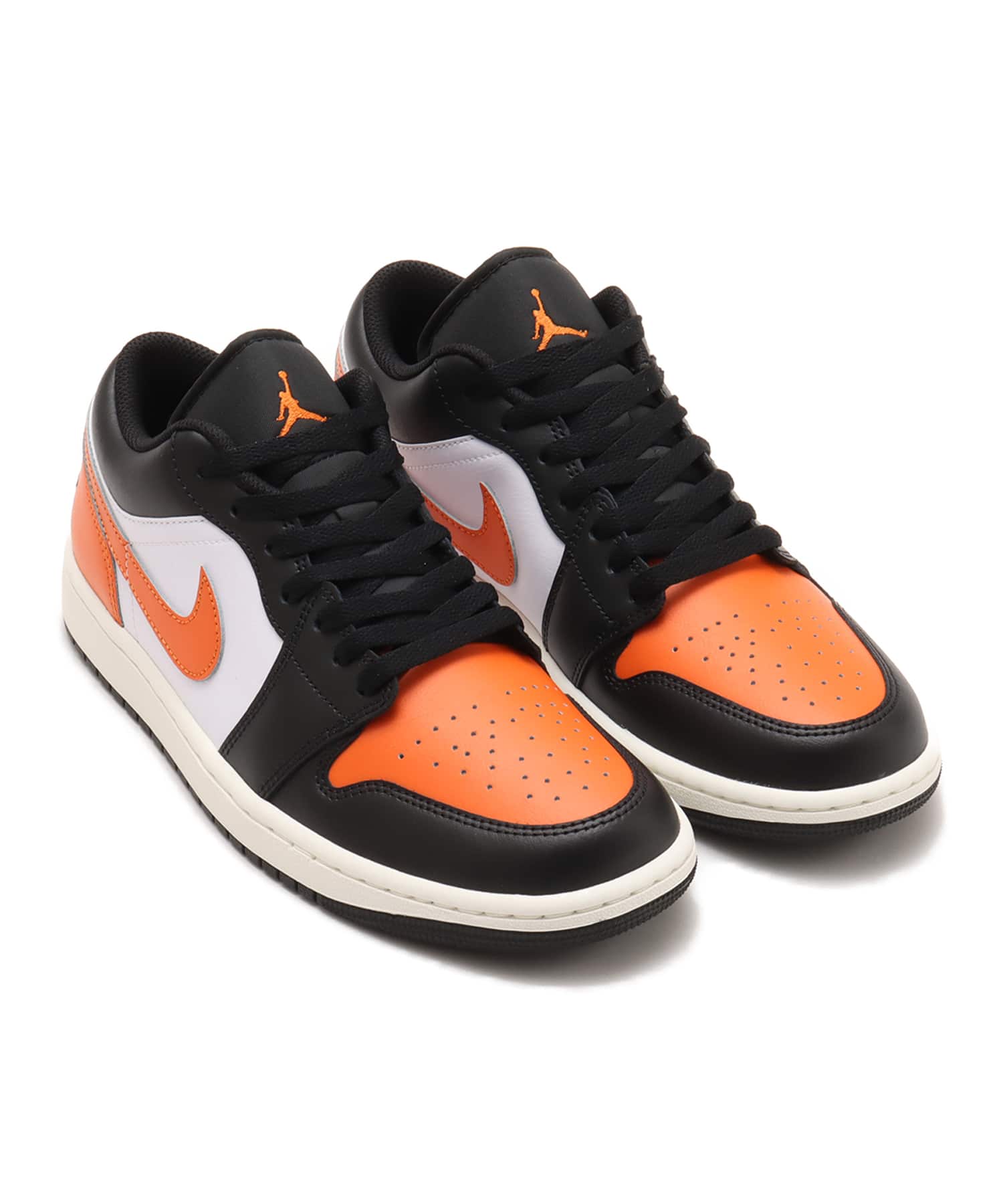 JORDAN BRAND AIR JORDAN 1 LOW BLACK/STARFISH-WHITE-SAILのメイン画像