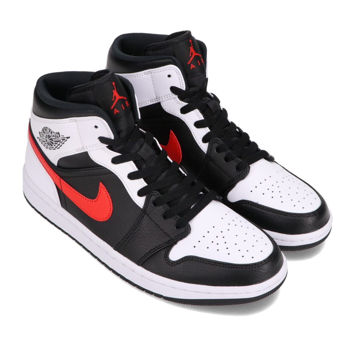 NIKE AIR JORDAN1 MID BLACK/CHILE RED