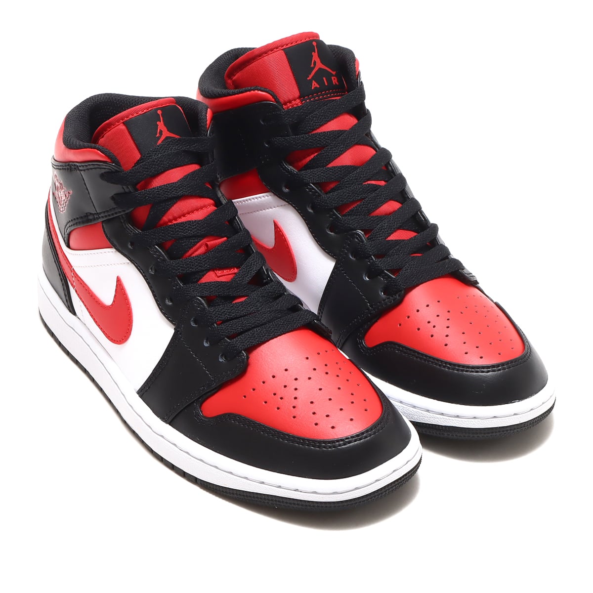 JORDAN BRAND AIR JORDAN 1 MID BLACK/FIRE RED-WHITE 22HO-I