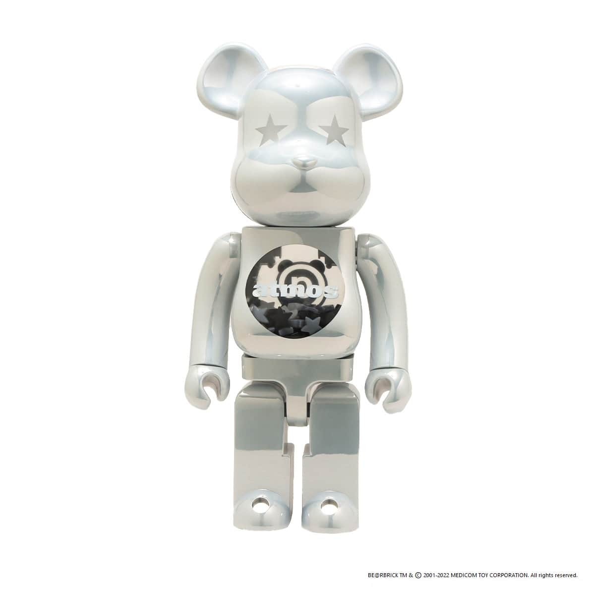 MEDICOM TOY BE@RBRICK atmos WHITE CHROME Ver. 1000% SILVER 22SS-S