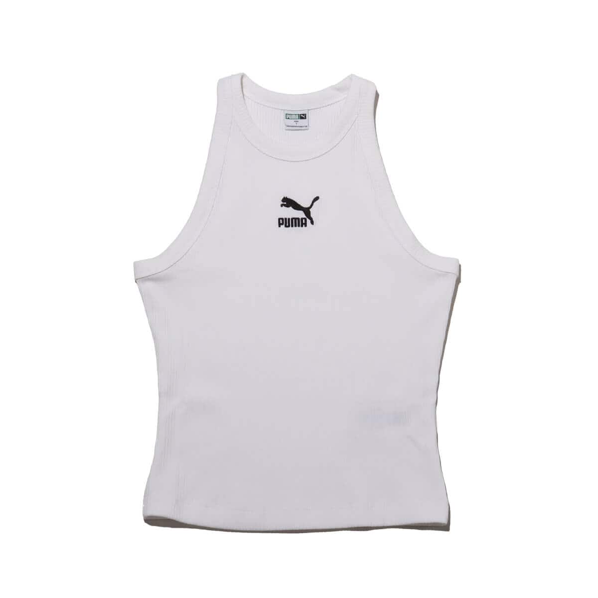 PUMA CLASSICS RIBBED SLIM TANK PUMA WHITEのメイン画像