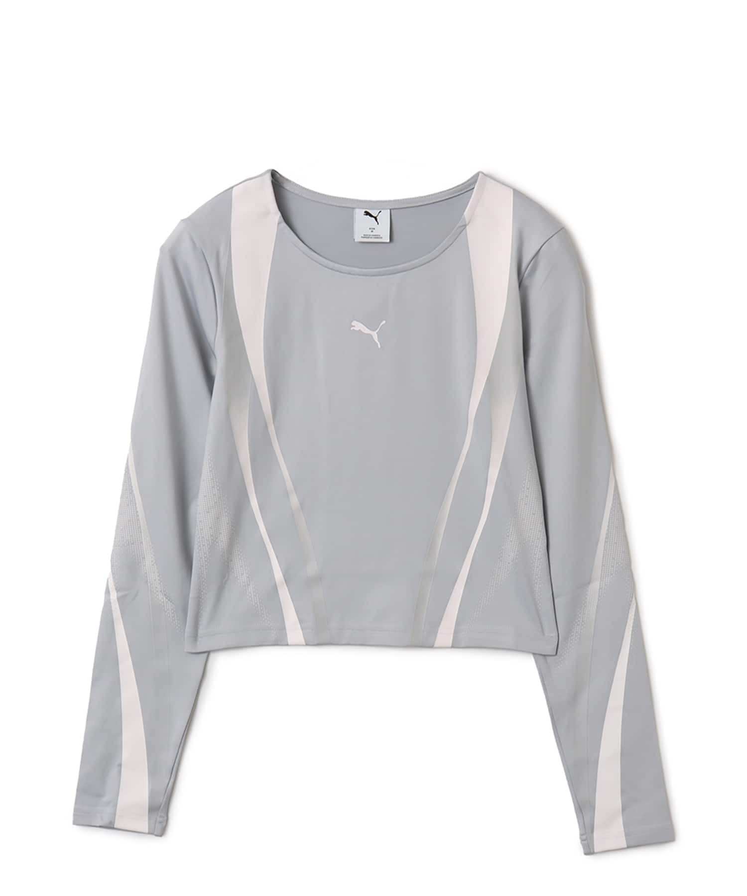 PUMA DARE TO LONG SLEEVE GRAPHIC TEE FLAT LIGHT GRAYのメイン画像