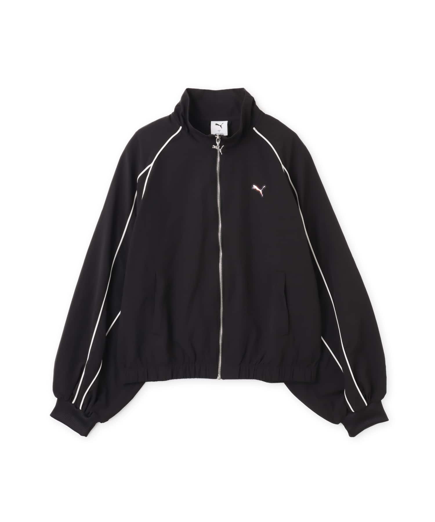 PUMA T7 BALLOON SLEEVE PIPING RELAXED WOVEN TRACK JACKET PUMA BLACKのメイン画像