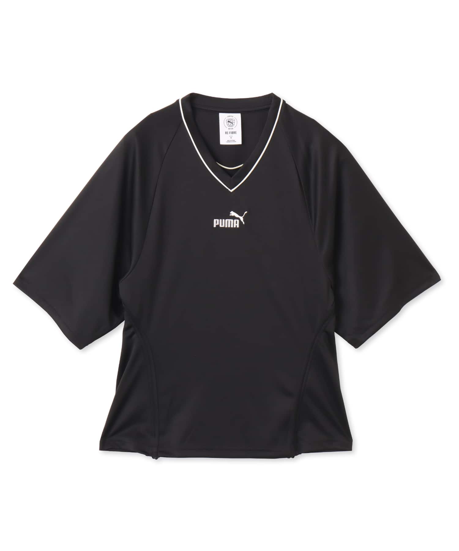 PUMA FUTURE.PUMA.ARCHIVE FITTED WAIST FOOTBALL JERSEY PUMA BLACKのメイン画像