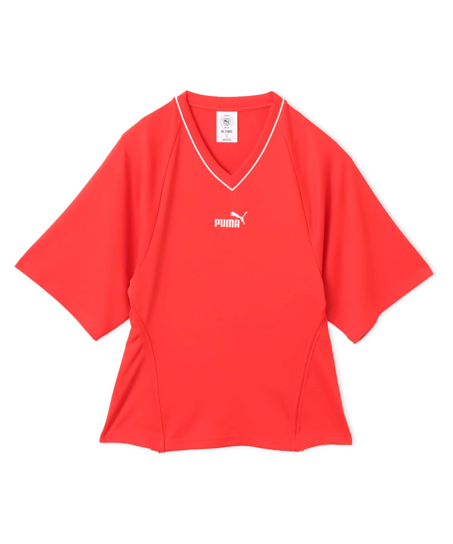 PUMA FUTURE.PUMA.ARCHIVE FITTED WAIST FOOTBALL JERSEY FOR ALL TIME REDのメイン画像