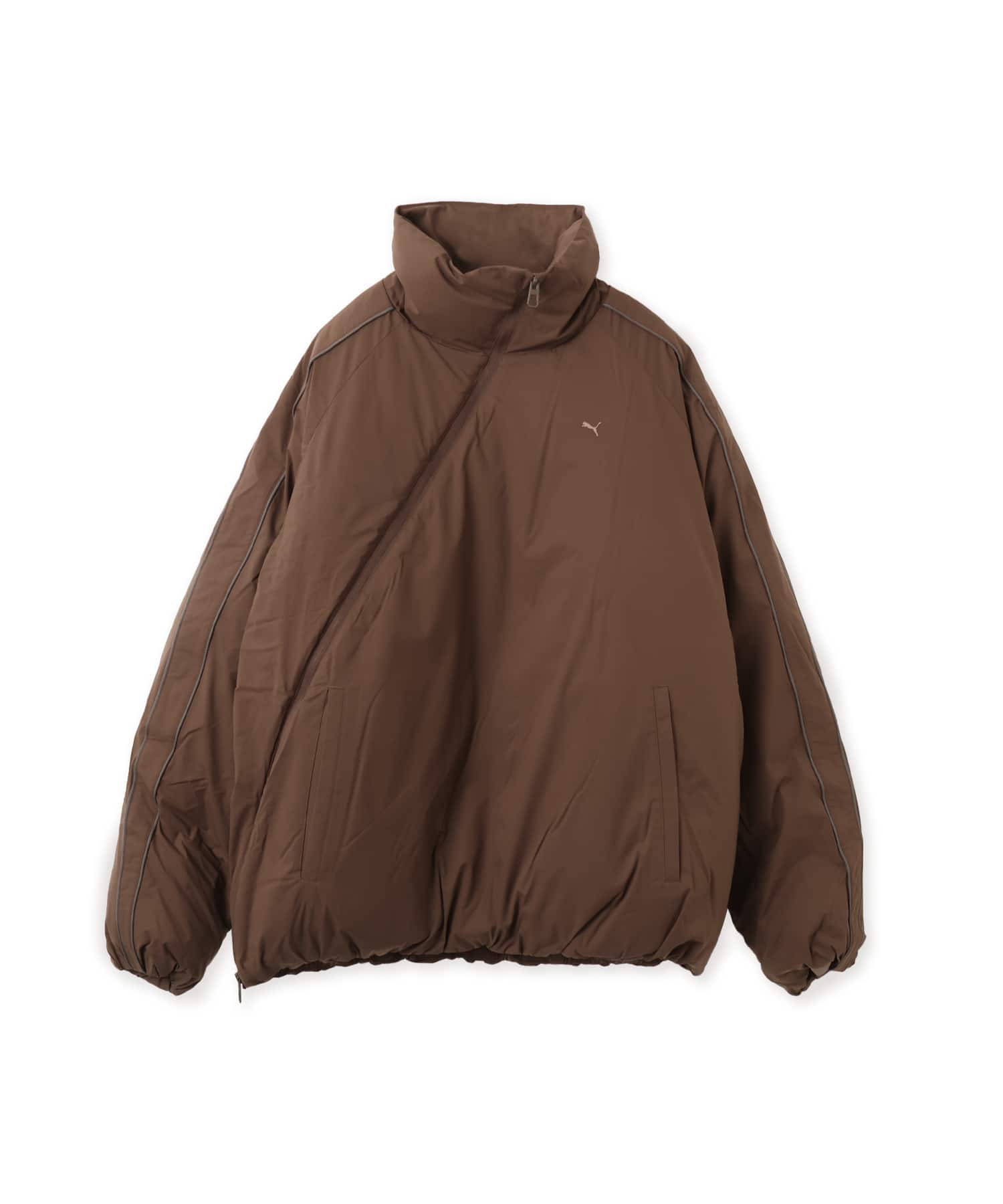 PUMA MATT TAFFETA PADDED JACKET CHOCOLATEのメイン画像