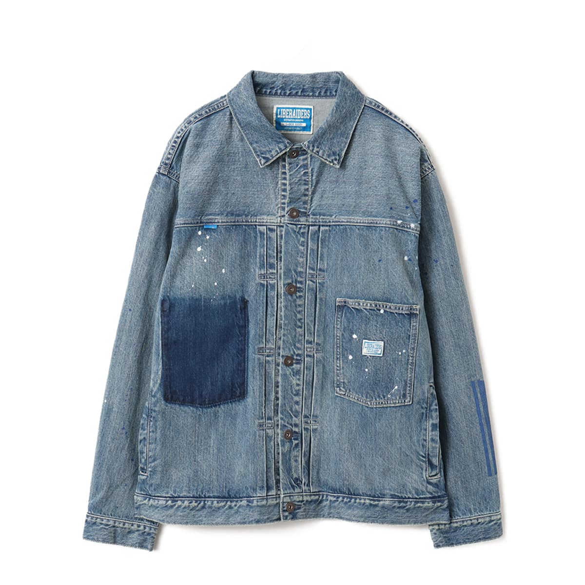 LIBERAIDERS TRIBAL DENIM JACKET HW HARD WASHのメイン画像