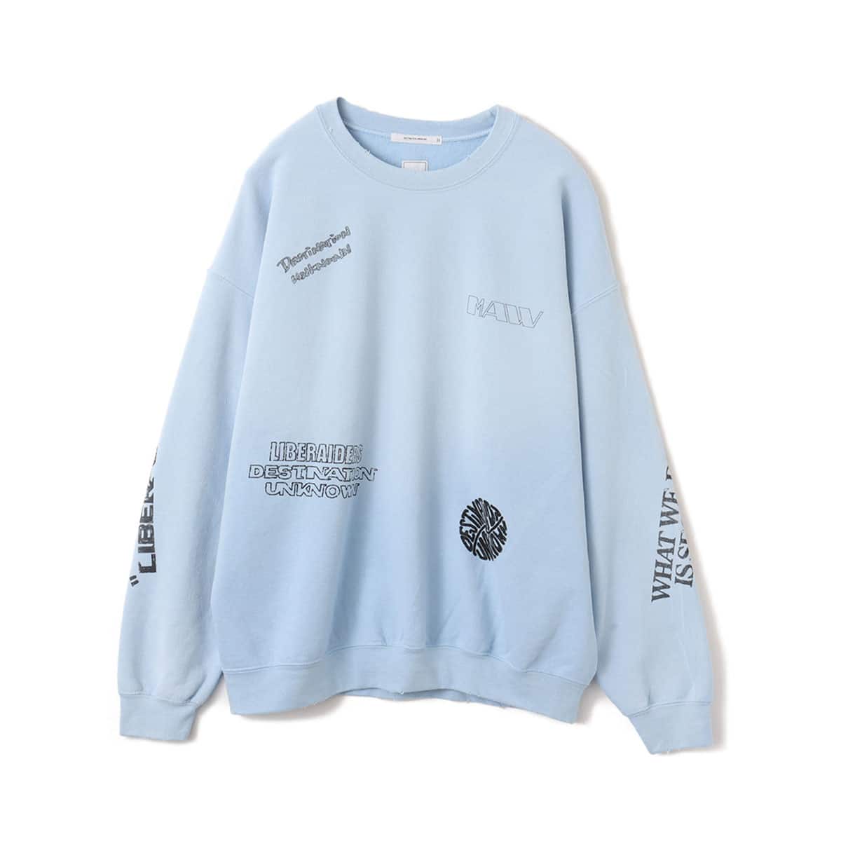 LIBERAIDERS HANDWRITING PRINT CREWNECK SAXのメイン画像
