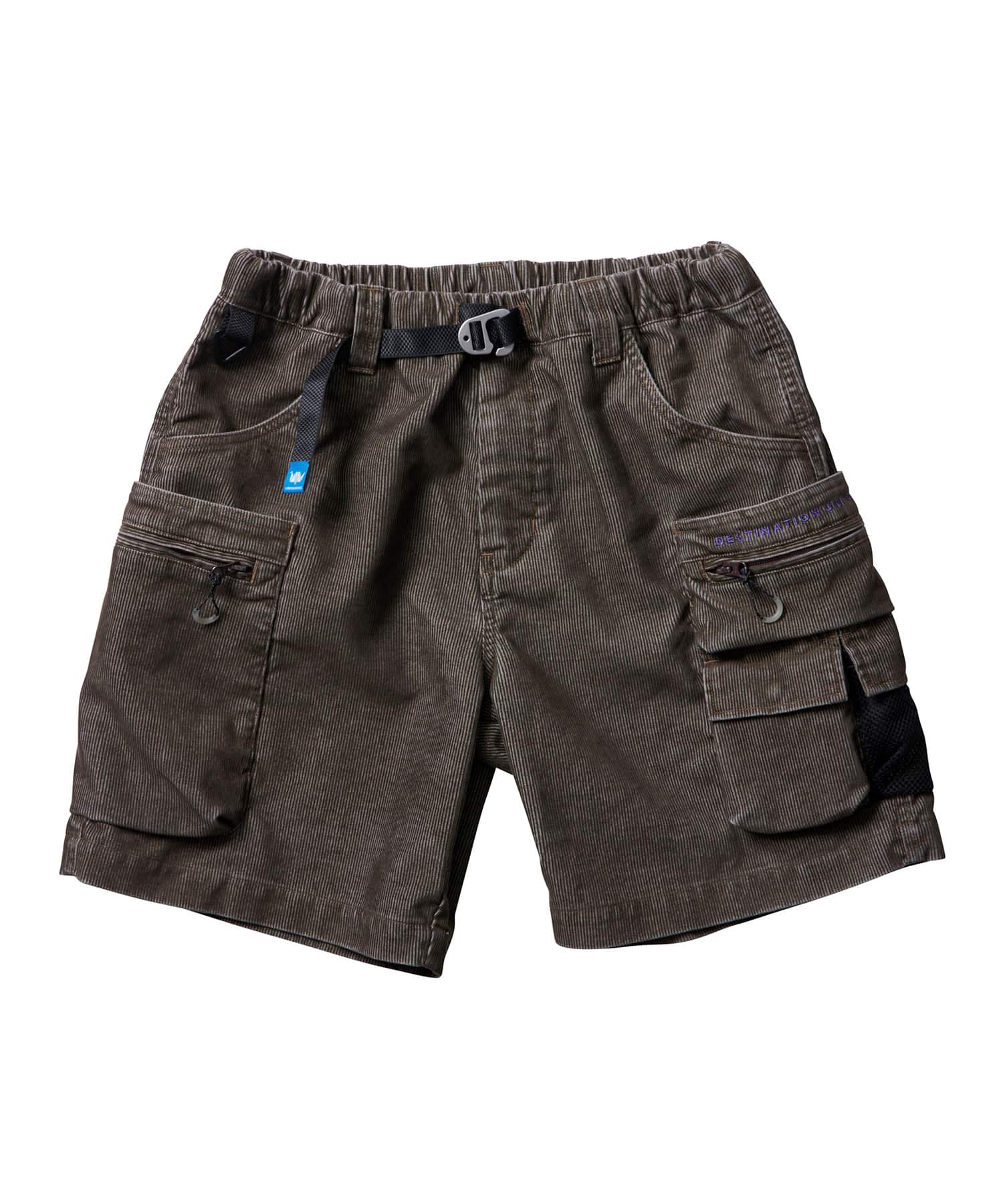 LIBERAIDERS CORDUROY UTILITY SHORTS BROWNのメイン画像