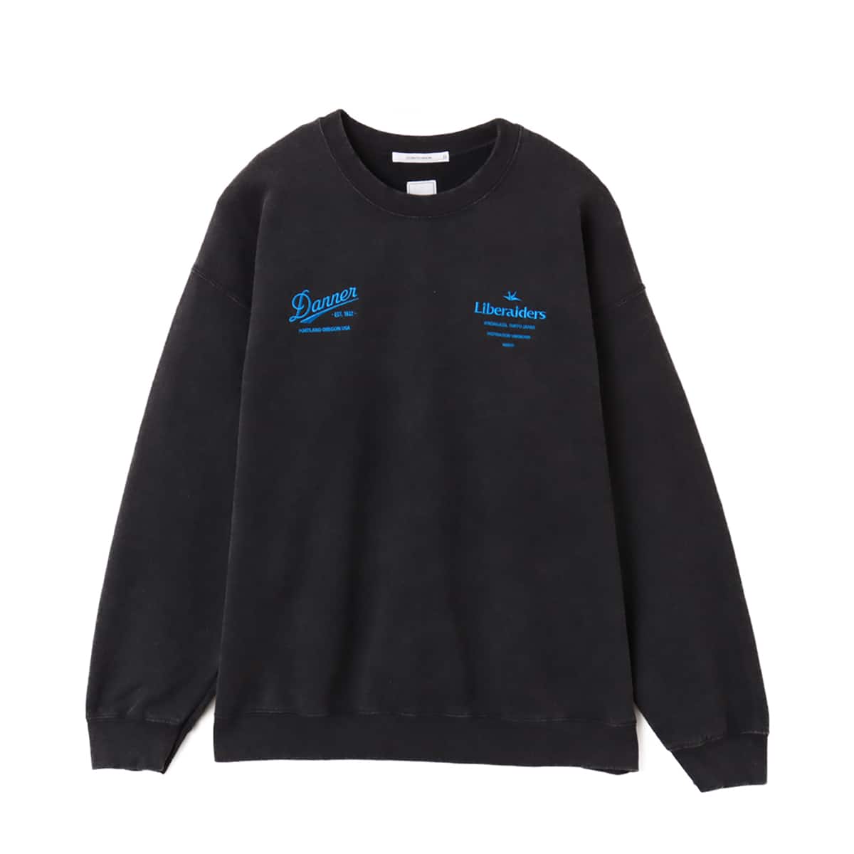 LIBERAIDERS x DANNER LOGO CREWNECK BLACKのメイン画像
