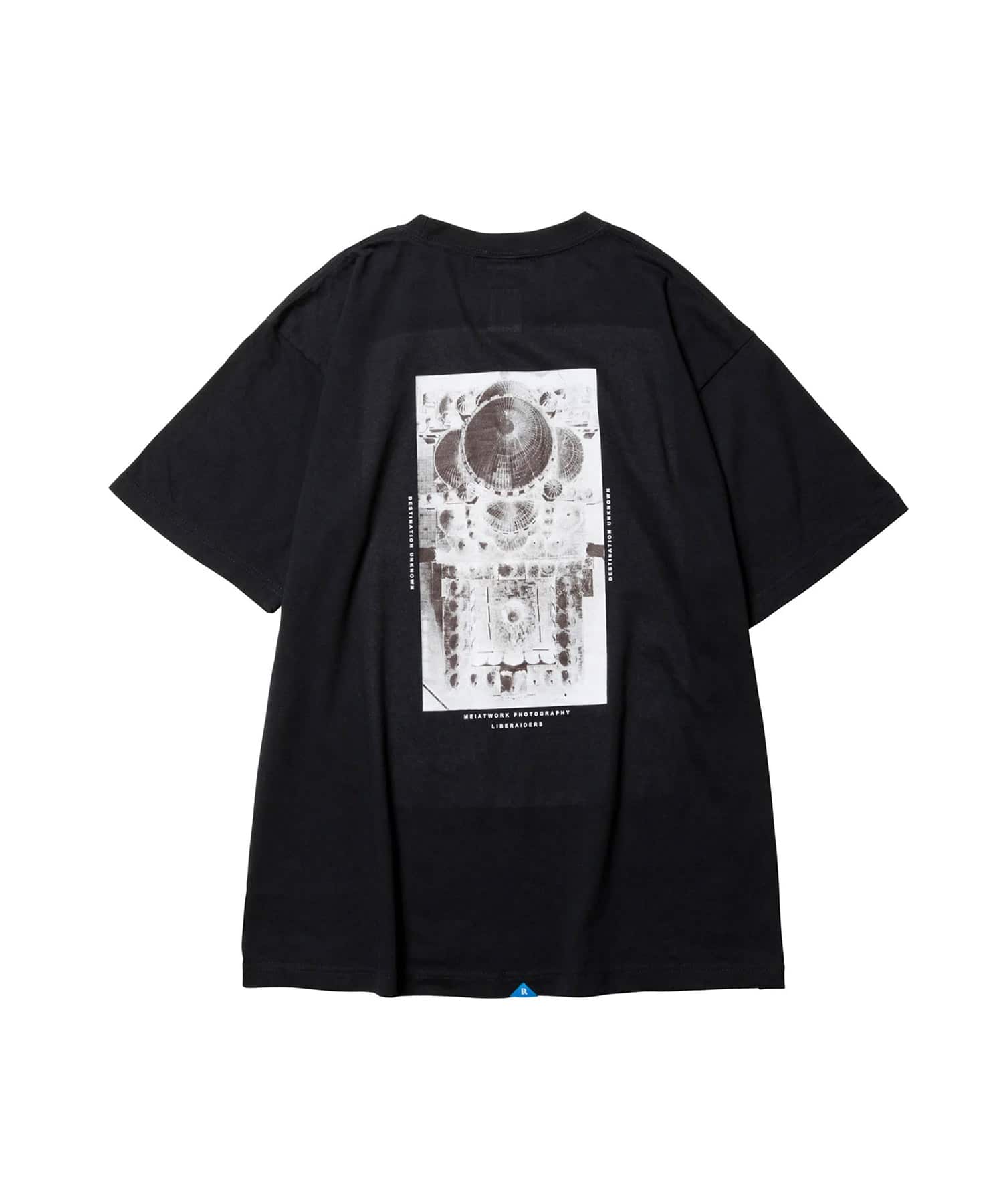 LIBERAIDERS MAW AERIAL PHOTO TEE BLACKのメイン画像
