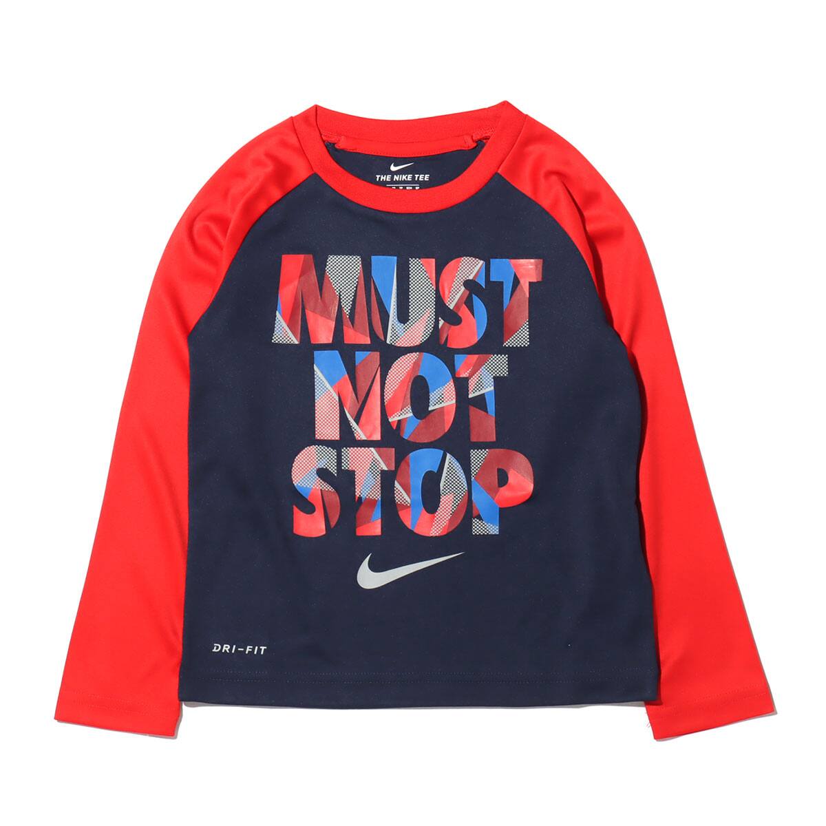 NIKE MUST NONSTOP DRI-FIT RAGRAN L/S TEE OBSIDIANのメイン画像